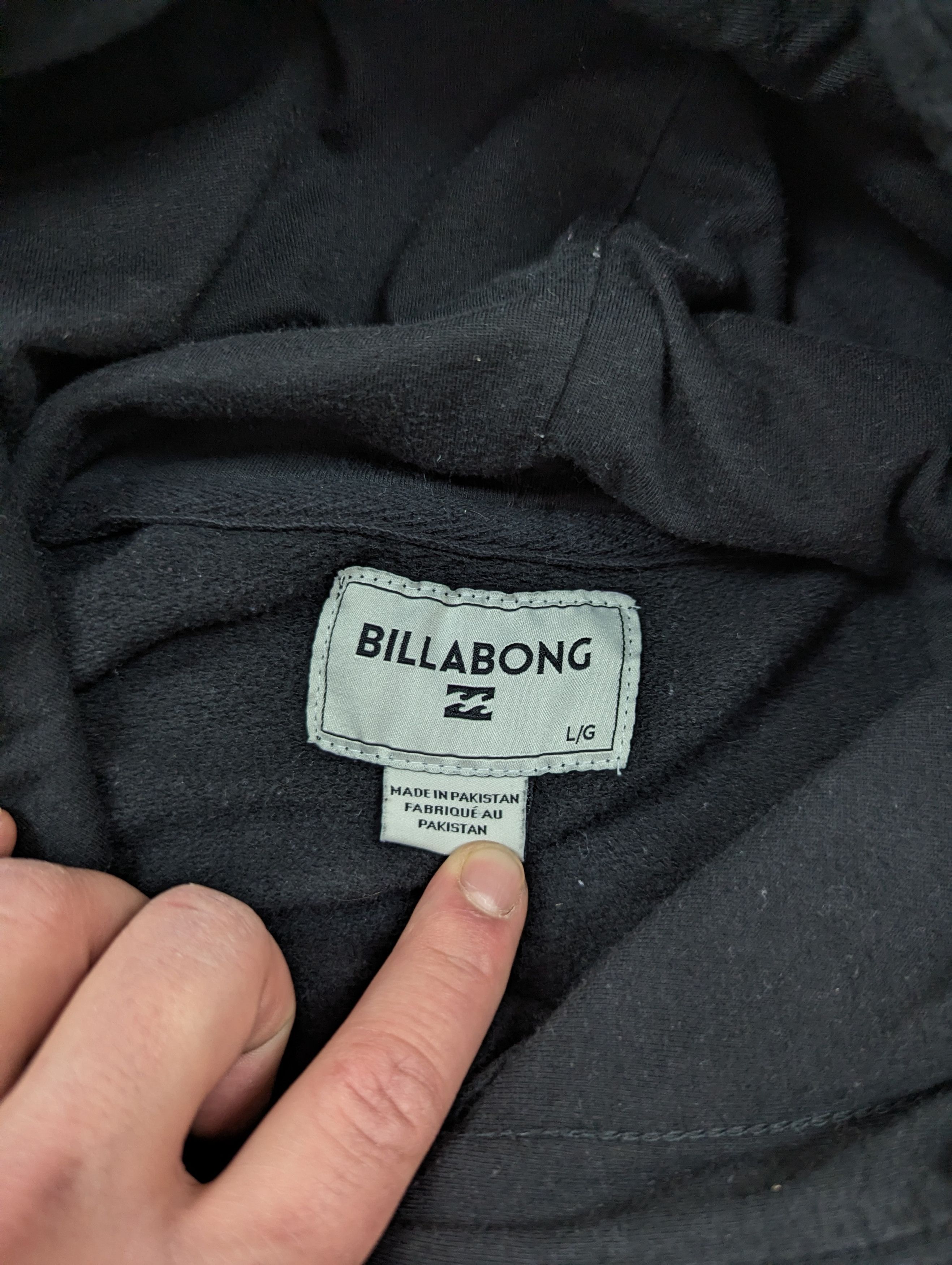 Billabong Billabong Hoodie Black Logo Surf Skate Size L Vintage Size US L / EU 52-54 / 3 - 21 Thumbnail