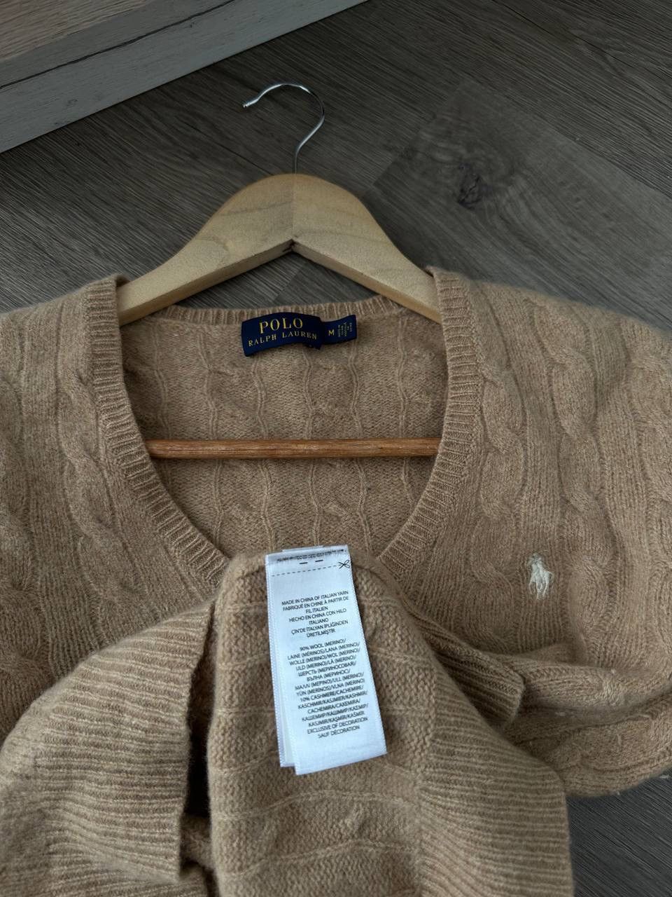 Polo Ralph Lauren × Vintage Vintage Polo Ralph Lauren Cable Knit Wool Brown W Sweater Size M / US 6-8 / IT 42-44 - 4 Thumbnail