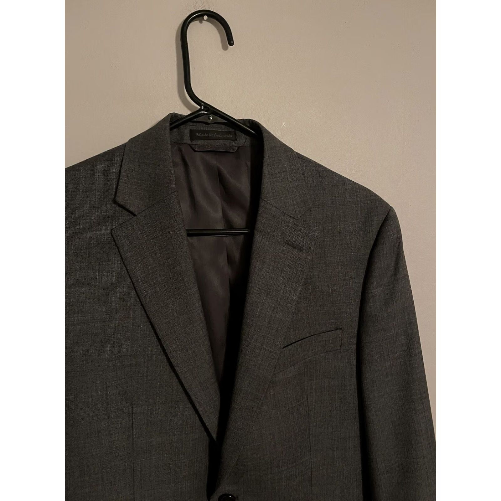 Ralph Lauren Lauren Ralph Lauren LRL Gray Sharkskin Wool Blazer Suit Jacket Coat Men's 38R Size 38R - 2 Thumbnail