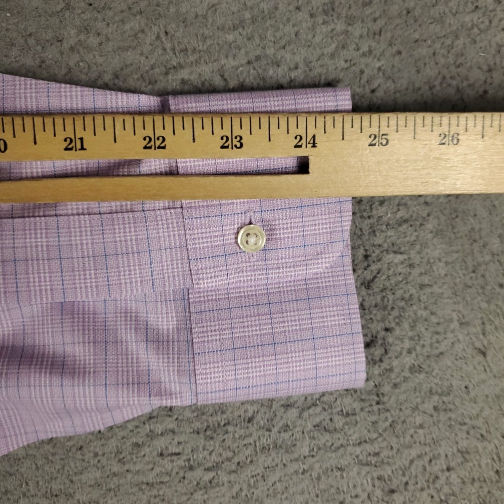 Brooks Brothers Brooks Brothers Shirt Mens 16 Purple Plaid Slim Dress Button Up Long Sleeve Size 42R - 6 Thumbnail