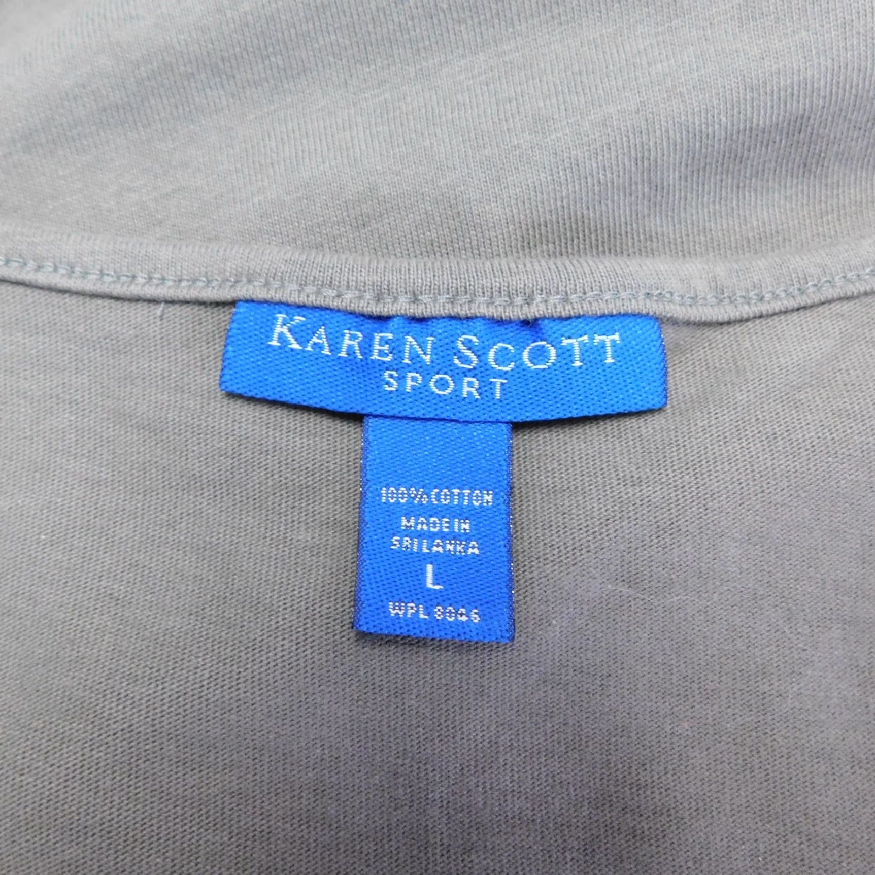 Vintage Karen Scott Tank Shirt Womens L Olive Green 100% Cotton Sleeveless Scoop Neck Button Accents Casual Basic Sports Classic Modern Short Think Tank Size L / US 10 / IT 46 - 5 Thumbnail