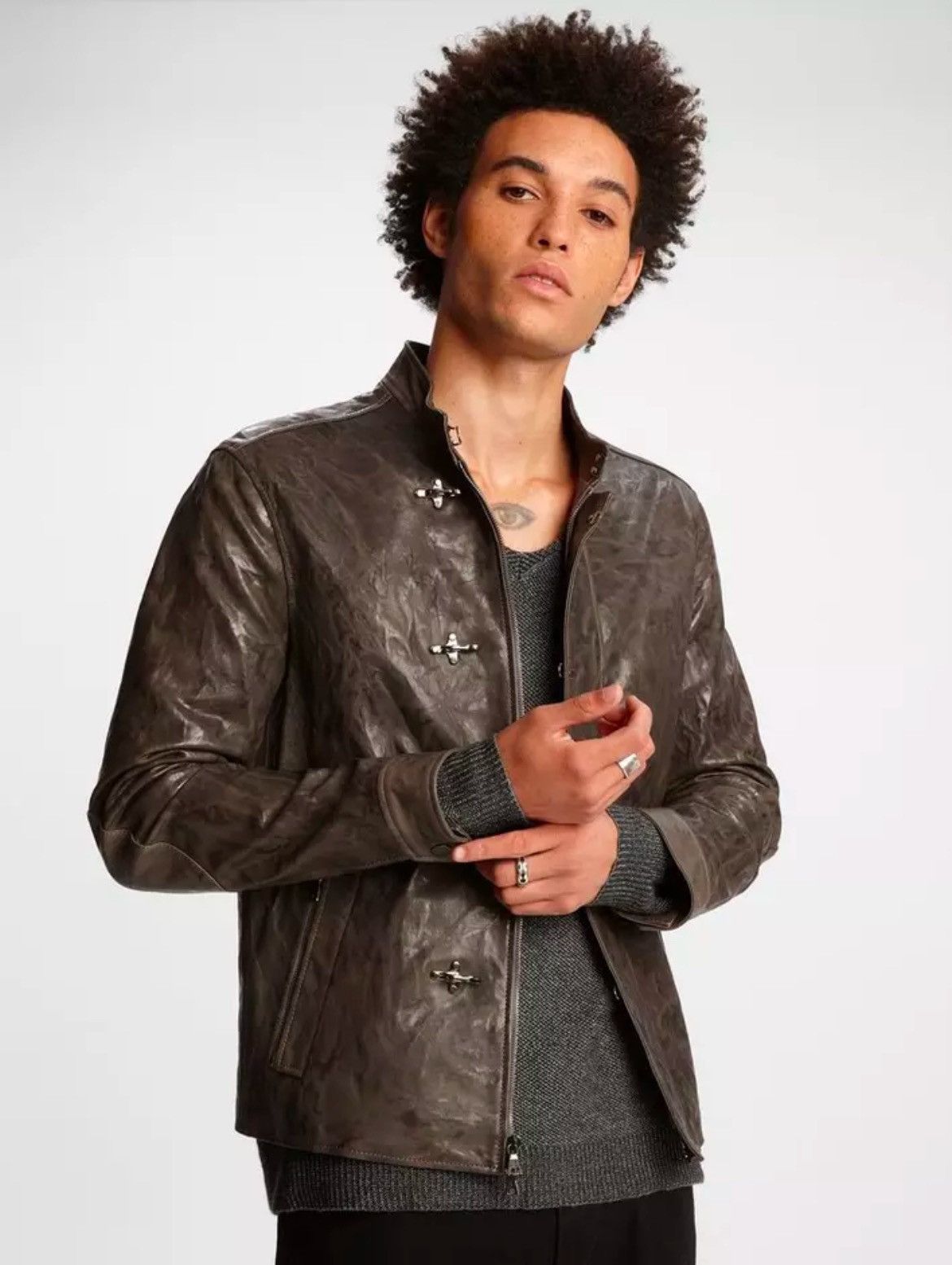 John Varvatos Leather Moto Jacket. Size EU 48 USA 38 Size US M / EU 48-50 / 2 - 8 Thumbnail