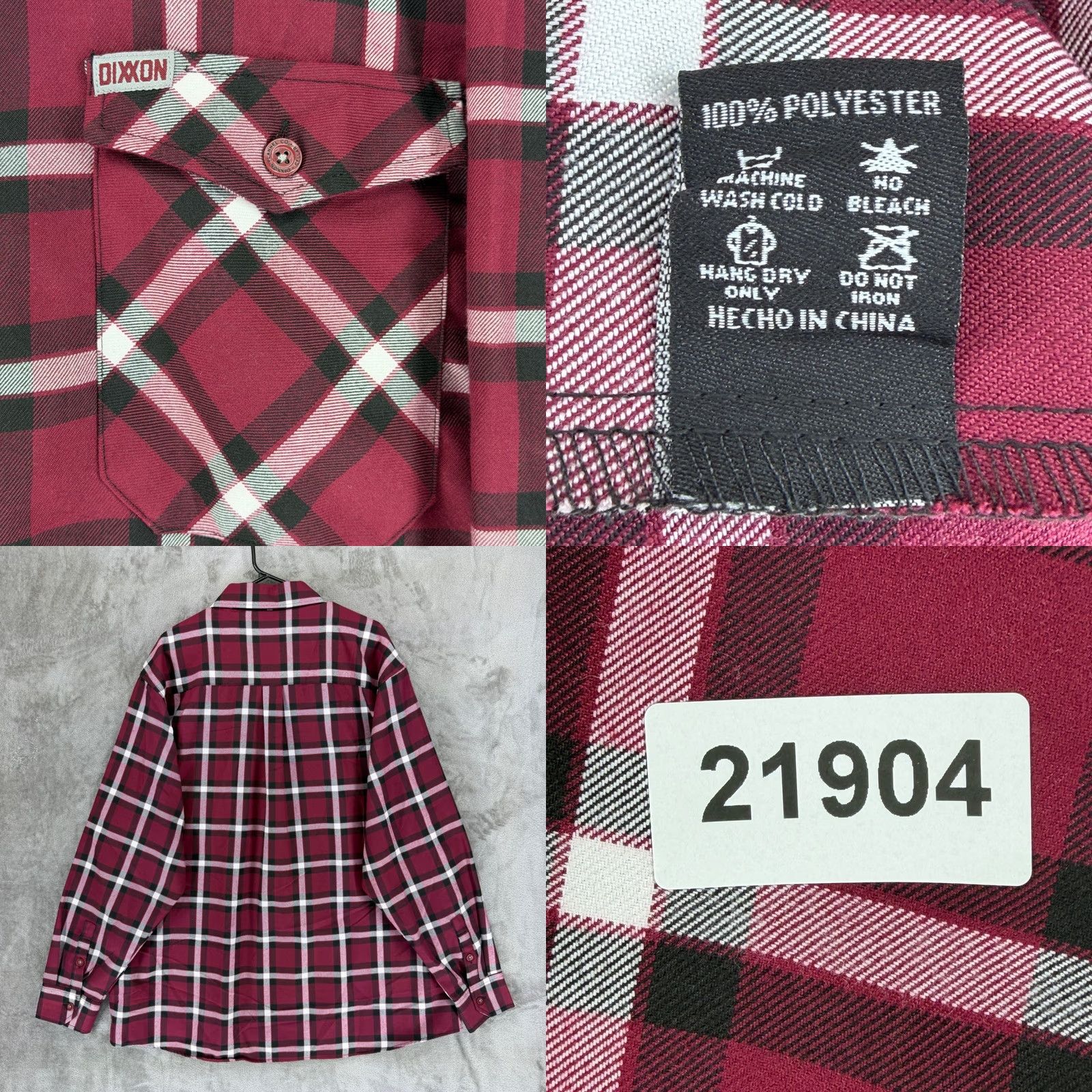 Vintage Dixxon Flannel The Cellar Plaid Shirt Mens 3XL Burgundy Black Long Sleeve Button-Up Collared Pocketed Size US XXL / EU 58 / 5 - 8 Thumbnail