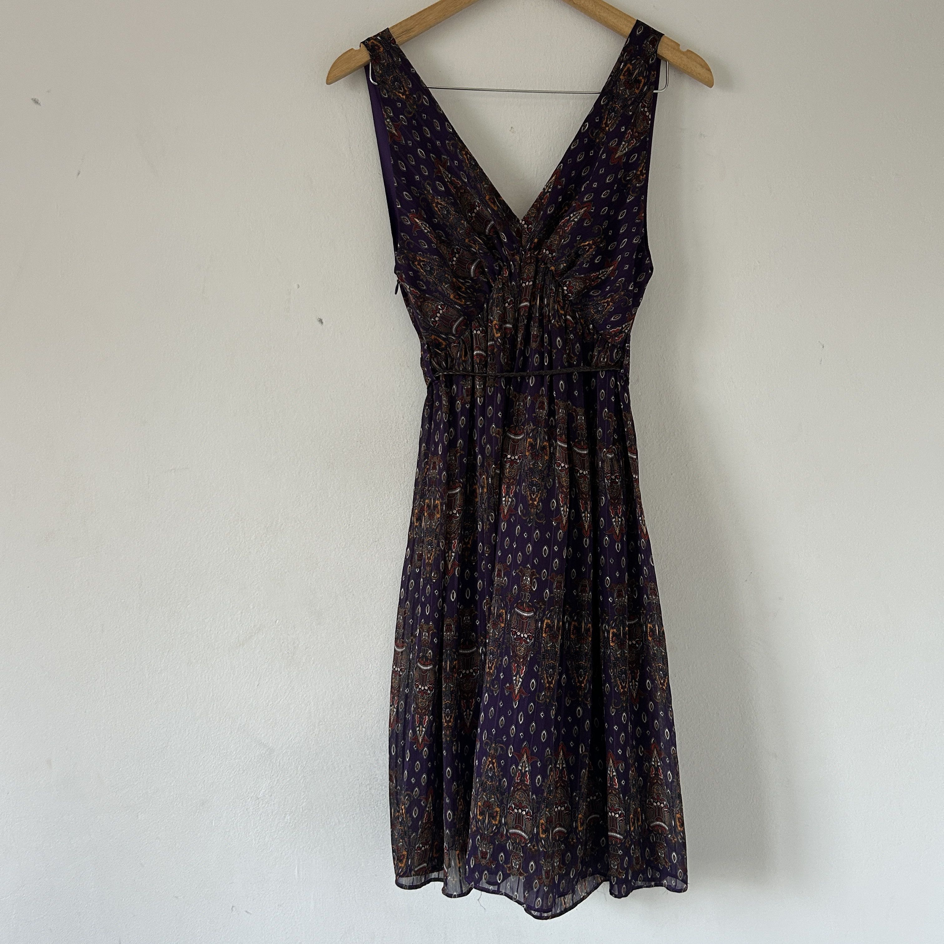 Vintage Vintage purple paisley tank midi dress Size S / US 4 / IT 40 - 7 Thumbnail