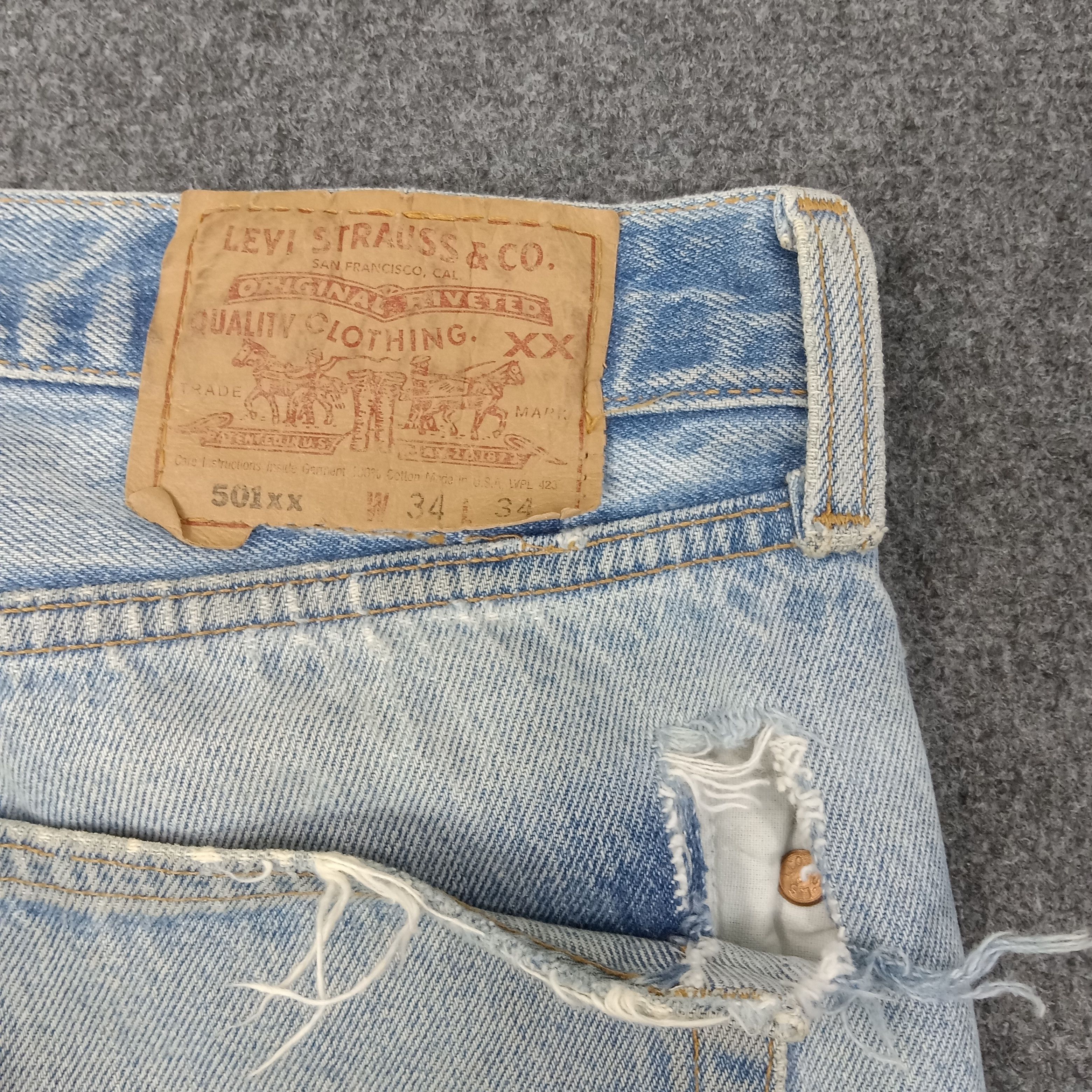 Levi's Levi's 501 American Grunge Denim Jeans C252N17 Size US 31 - 7 Thumbnail