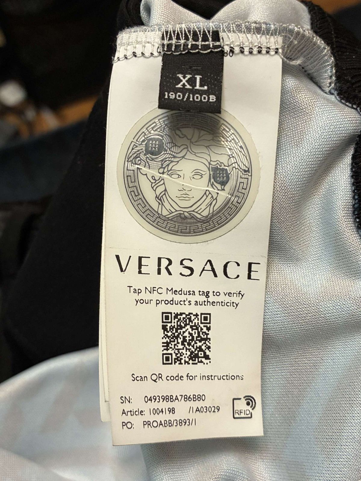 Versace Black and Blue Versace Track Jacket Size US XL / EU 56 / 4 - 6 Thumbnail
