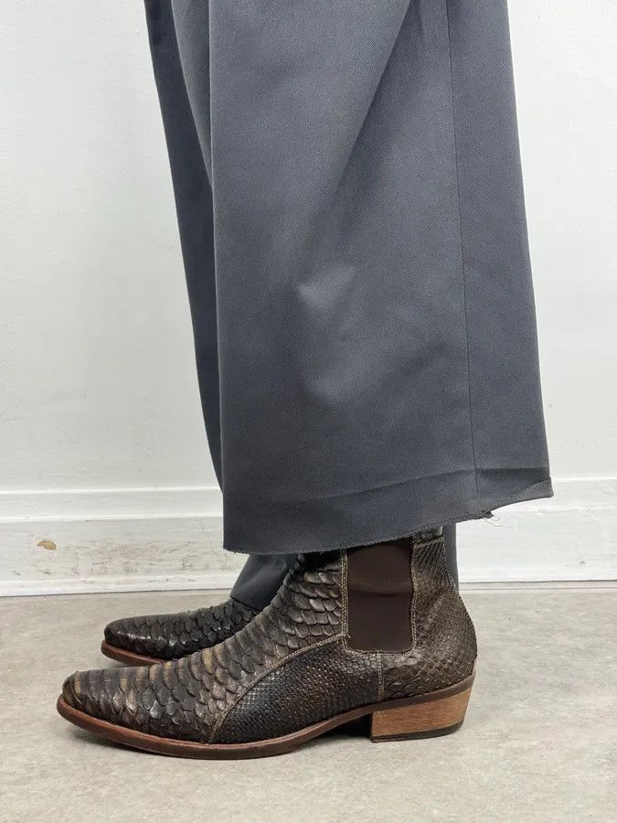 Roberto Cavalli 2000s Roberto Cavalli Brown Python Cowboy Boots Size US 11 / EU 44 - 2 Thumbnail