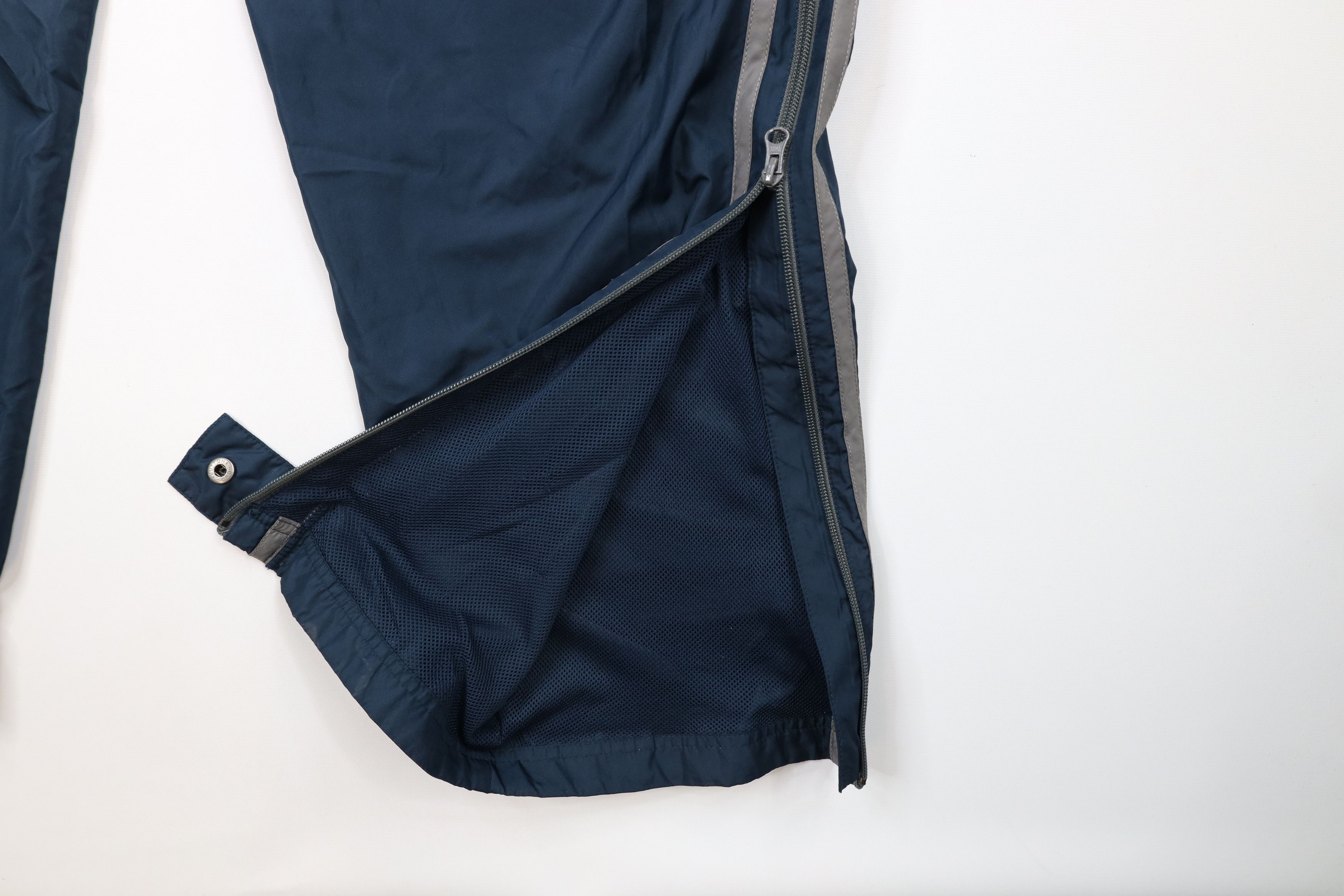Adidas × Vintage Vintage 90s Adidas Striped Leg Lined Windbreaker Pants Blue Size US 38 / EU 54 - 6 Thumbnail