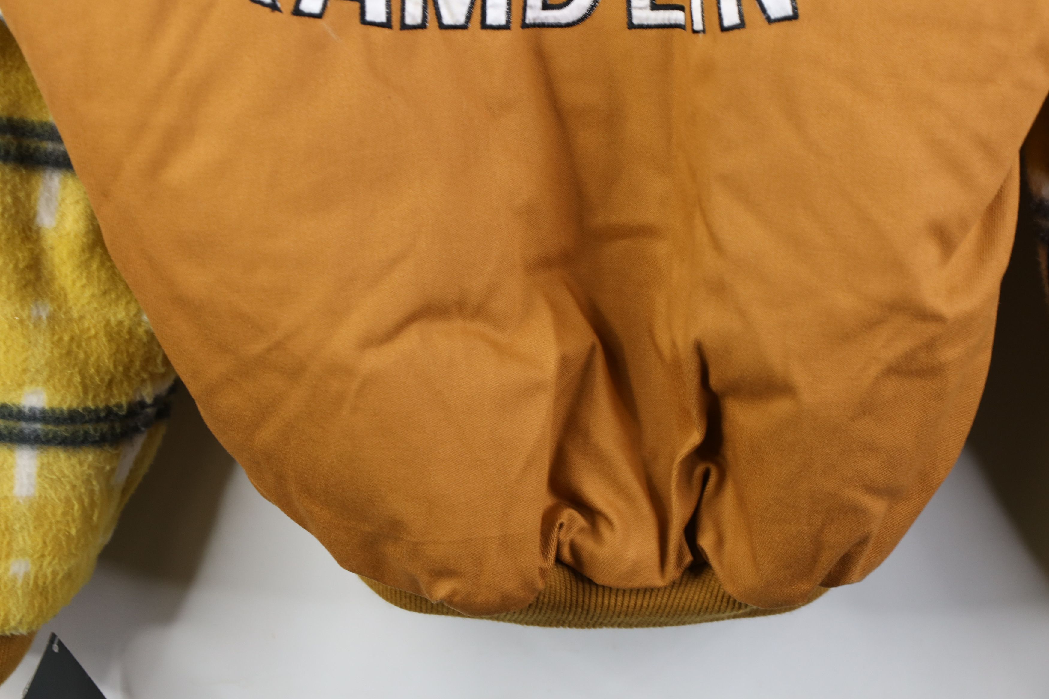 Vintage Deadstock Vintage 90s University Hooded Canvas Bomber Jacket Size US L / EU 52-54 / 3 - 15 Thumbnail