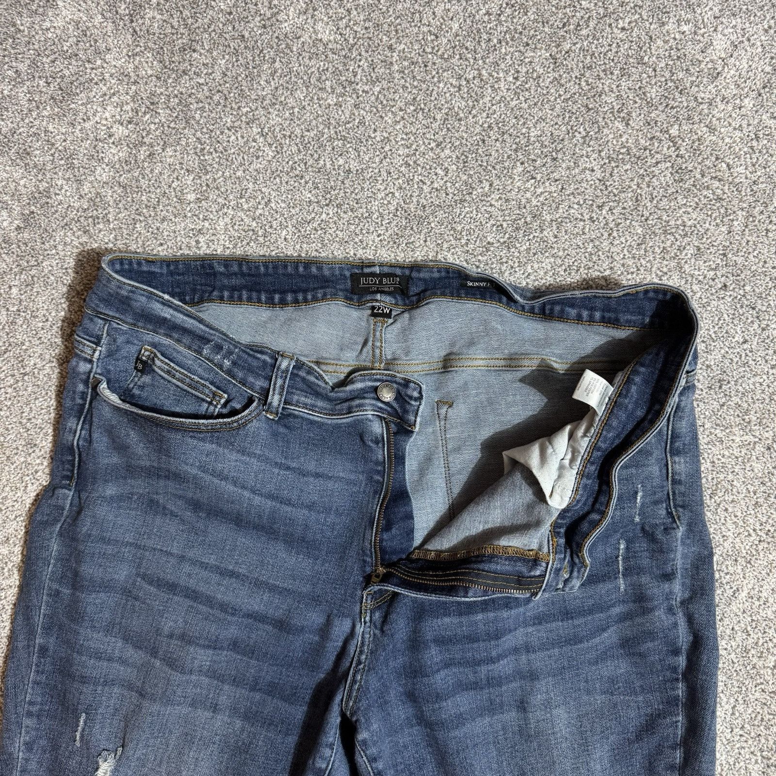 Judy Blue Judy Blue Jeans Womens Plus 22W Distressed Skinny Streetwear Size 39" - 8 Thumbnail
