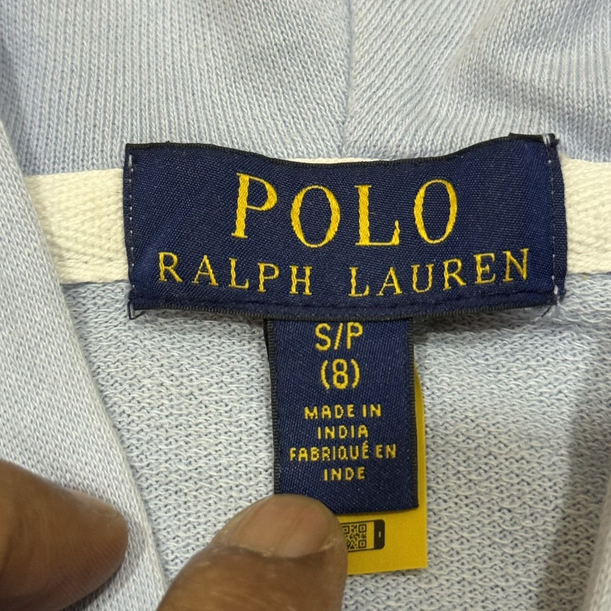 Polo Ralph Lauren Vintage Polo Ralph Lauren Big Pony Zip Hoodie - Pastel Blue Size US S / EU 44-46 / 1 - 7 Thumbnail
