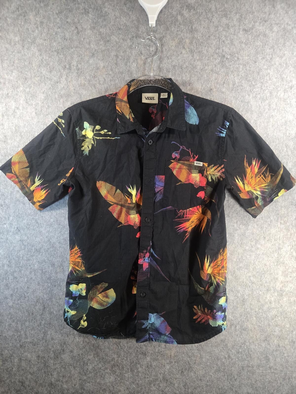 Vans Vans Reality Coral Tropical Hawaiian Floral Button Up Shirt Size US S / EU 44-46 / 1 - 1 Thumbnail