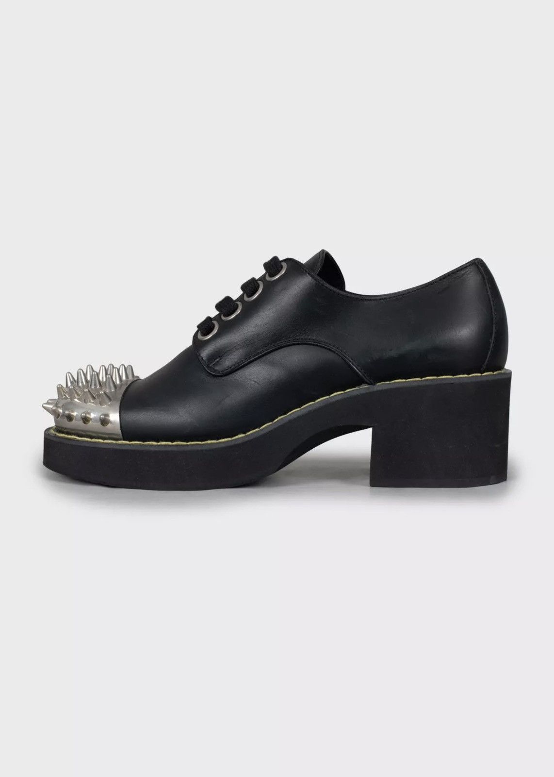 Miu Miu MIU MIU FW2020 Spikes Studded Steel Toe Derby Shoes boots Size US 10 / IT 40 - 5 Thumbnail