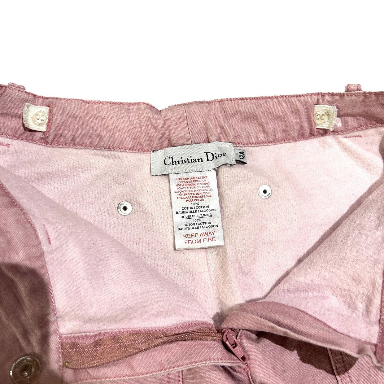 Dior Christian Dior by John Galliano pink monogram cargo trousers Size 26" / US 2 / IT 38 - 8 Thumbnail