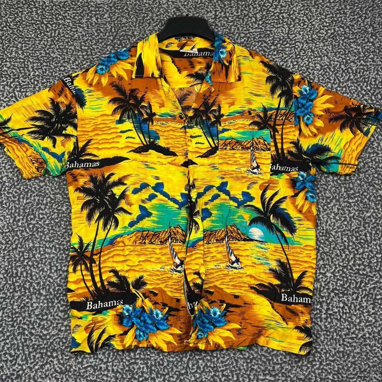Other Vintage Yehmon Bahamas Hawaiian L Tropical Palm Tree Print Size US L / EU 52-54 / 3 - 1 Thumbnail