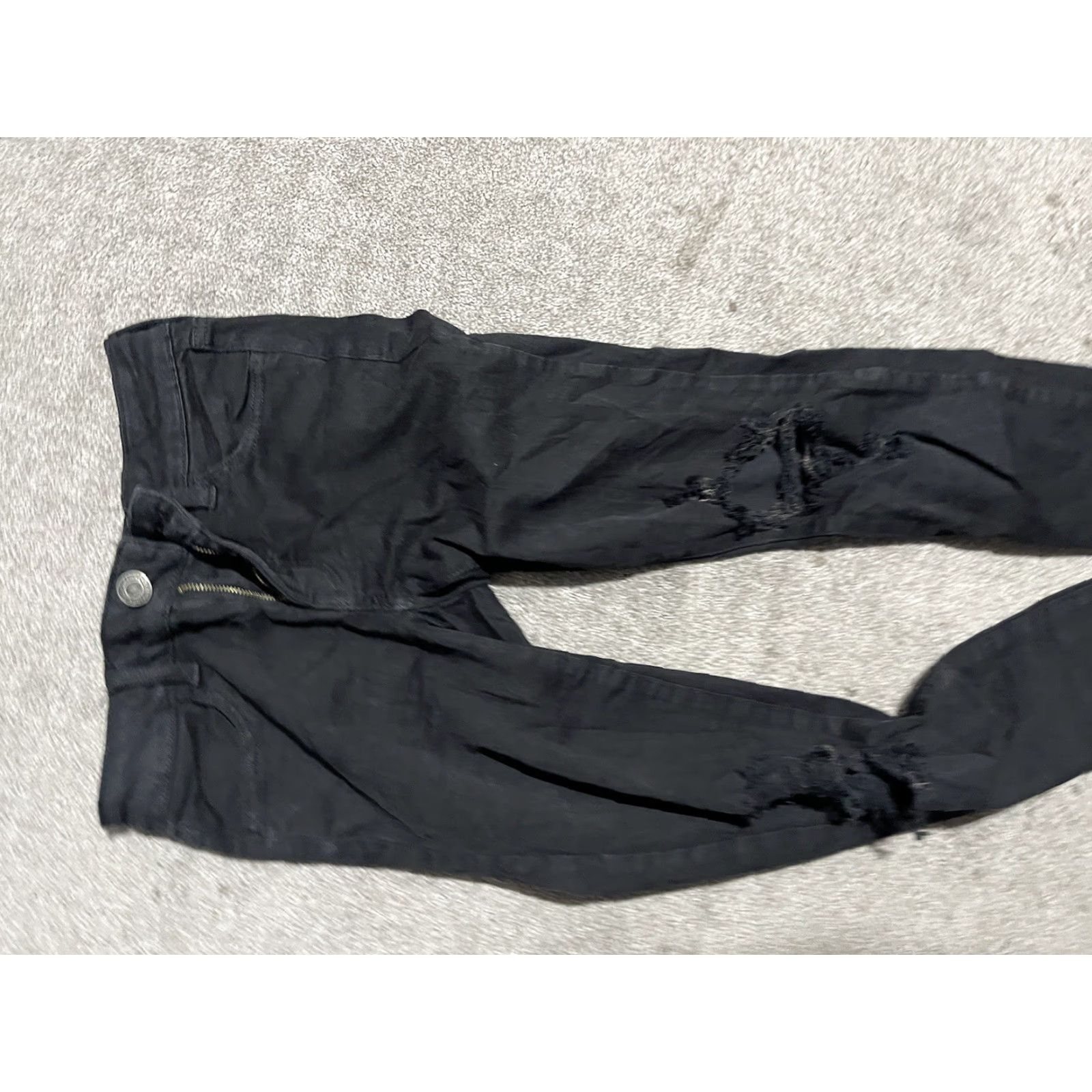 American Eagle Outfitters American Eagle Black Next Level Stretch Mid Rise Jegging Pants Women Size 0 Corduroy Size 25" / US 0 / IT 36 - 4 Thumbnail