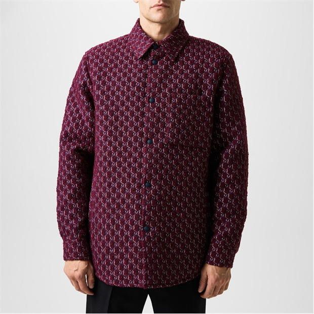 Gucci GUCCI Boucle Jacquard Shirt With Gg Shadow Size US M / EU 48-50 / 2 - 2 Thumbnail