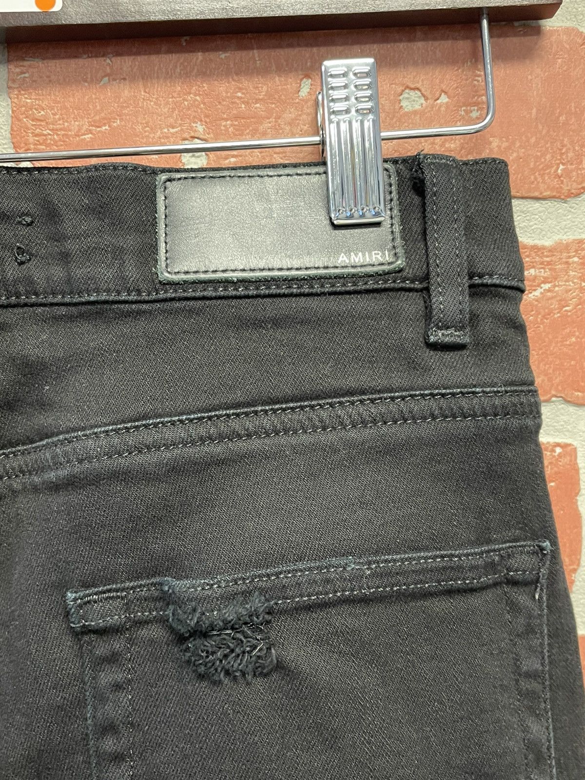 Amiri Size 31 - AMIRI Stacked Skinny Jeans Black Distressed Size US 31 - 6 Thumbnail