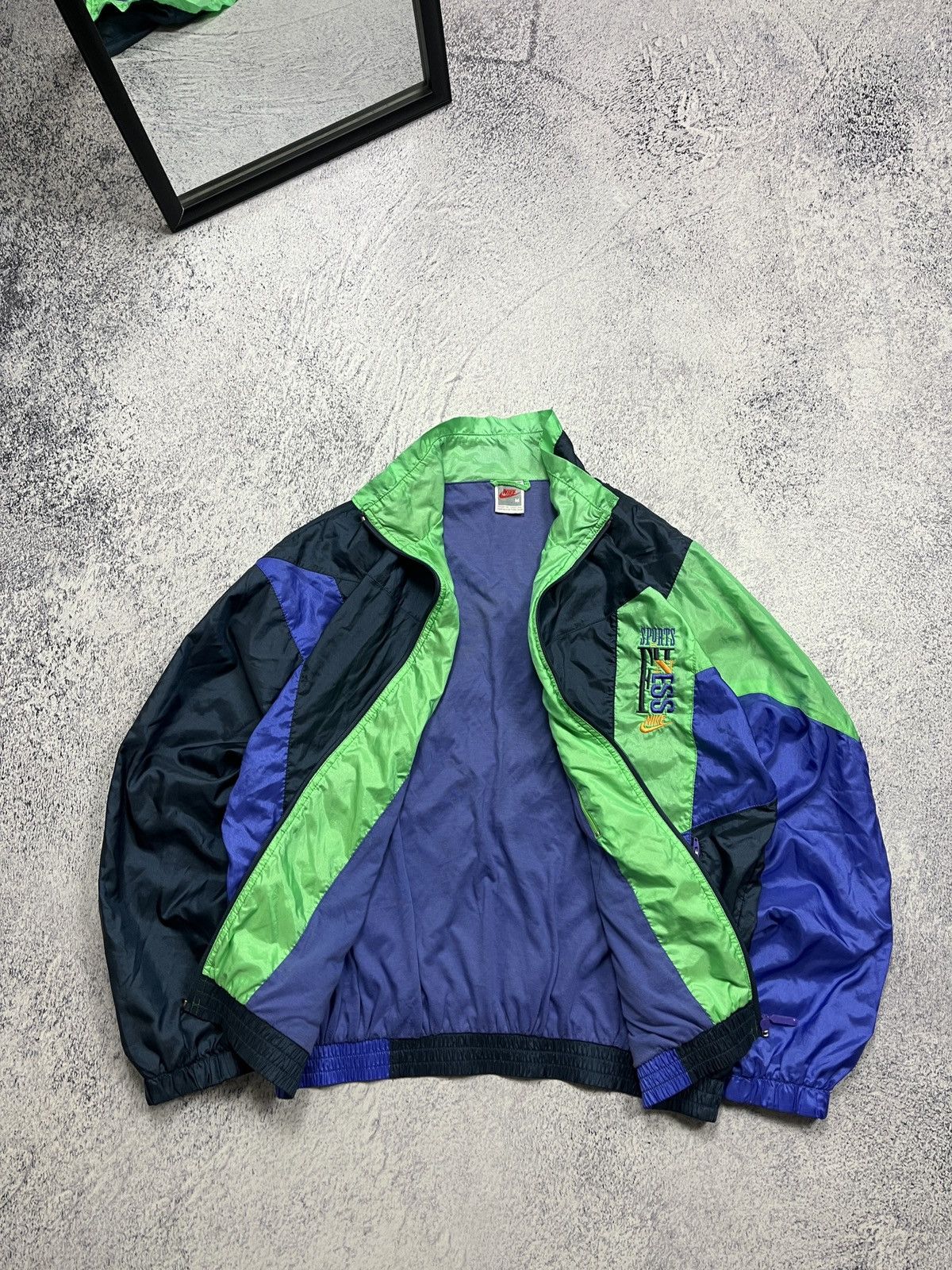 Nike × Vintage Nike Swoosh Y2k 90s Oversized Nylon Retro Track Jacket Size US M / EU 48-50 / 2 - 6 Thumbnail