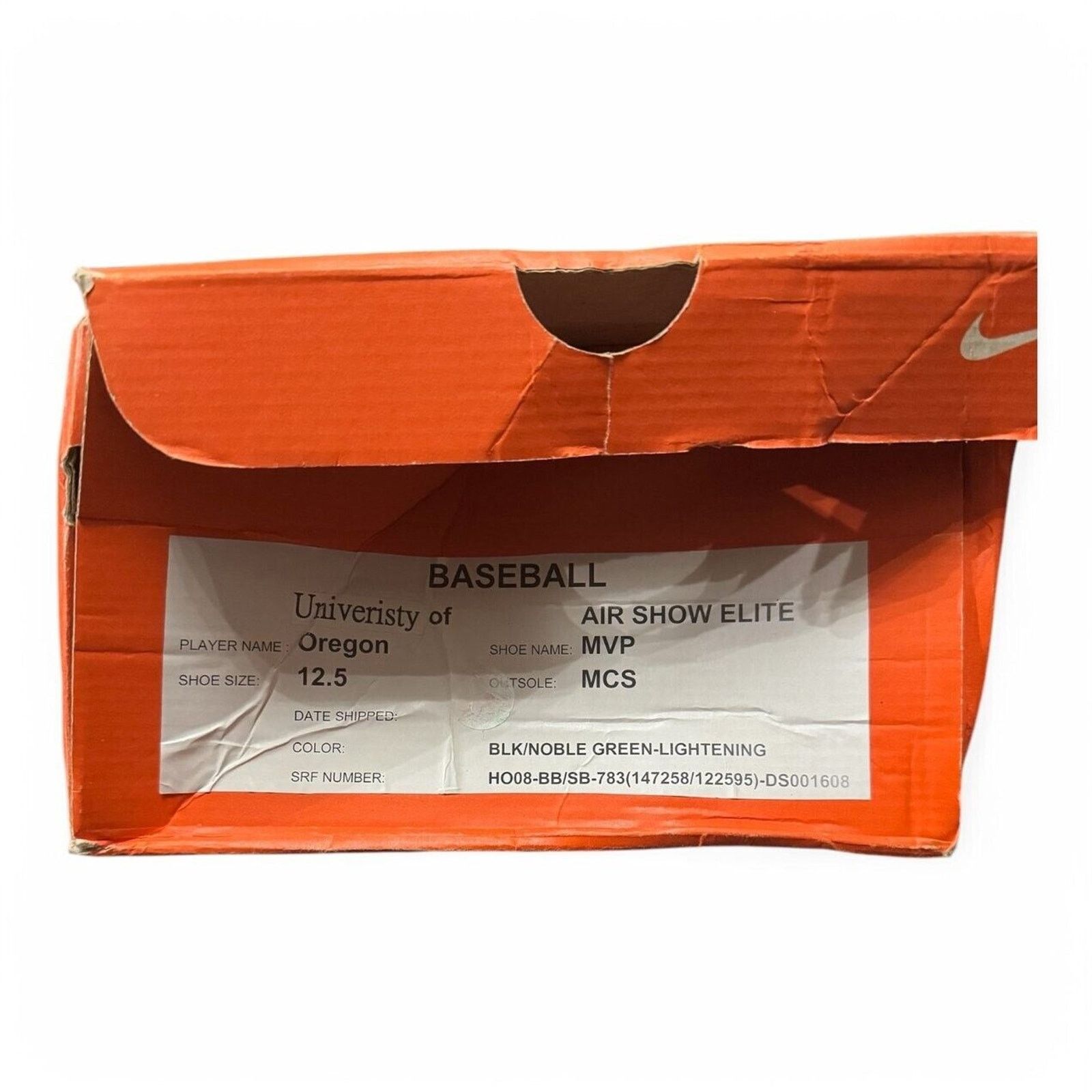 Nike Nike Oregon Ducks Air Show Elite MVP Sample Cleats Sz 12.5 Size US 12.5 / EU 45-46 - 10 Thumbnail