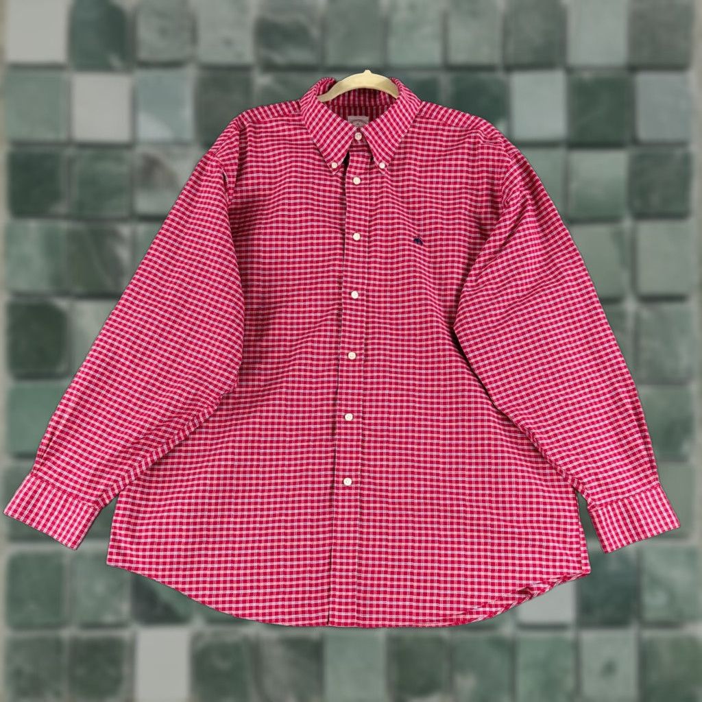 Brooks Brothers Brooks Brothers 1818 Button-Down Shirt Mens XL Red Plaid Long Sleeve Cotton Size US XL / EU 56 / 4 - 1 Thumbnail