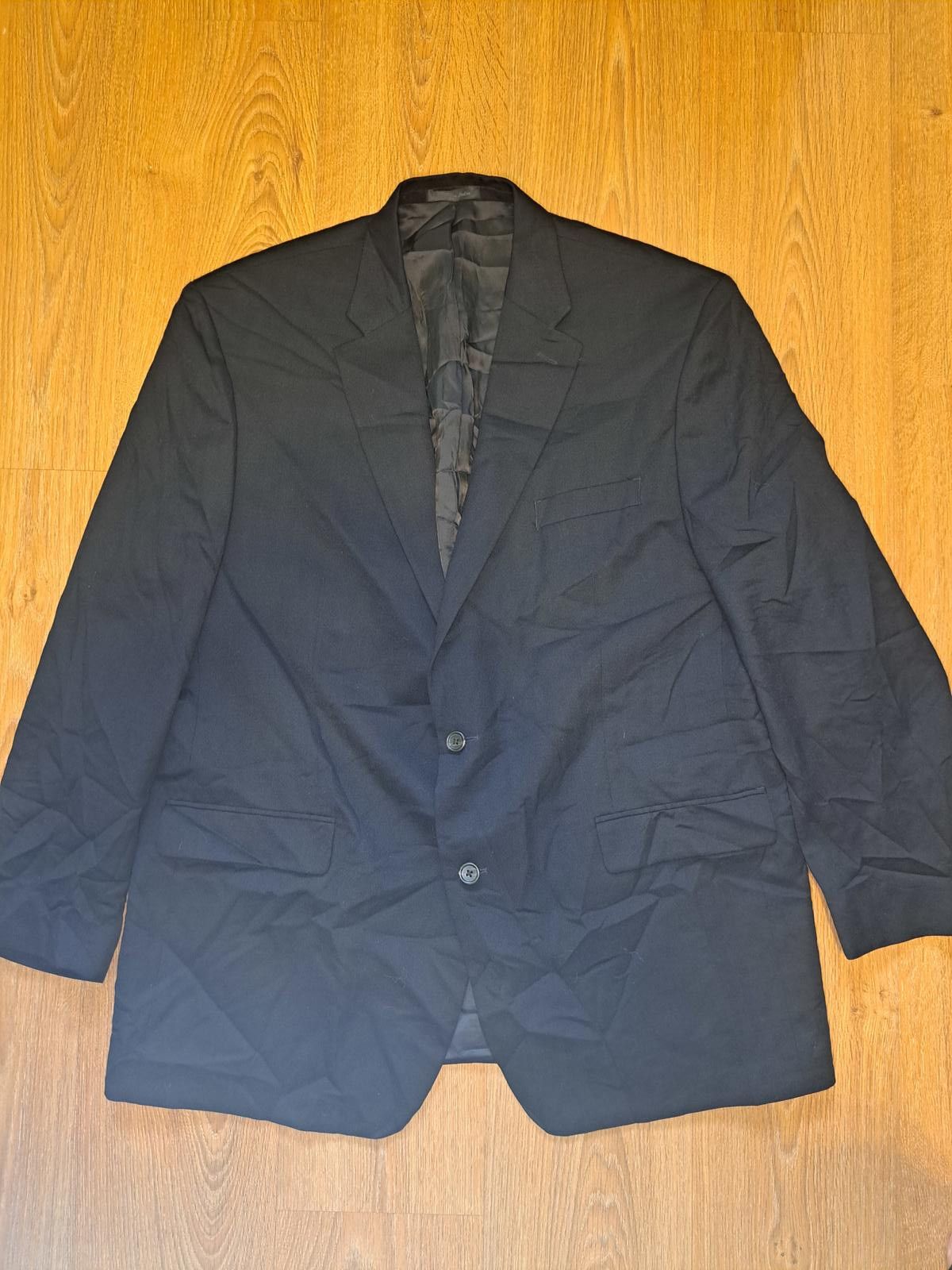 Polo Ralph Lauren Ralph Lauren Sport Coat Mens 48L Black Herringbone 100% Wool Size 48L - 1 Thumbnail