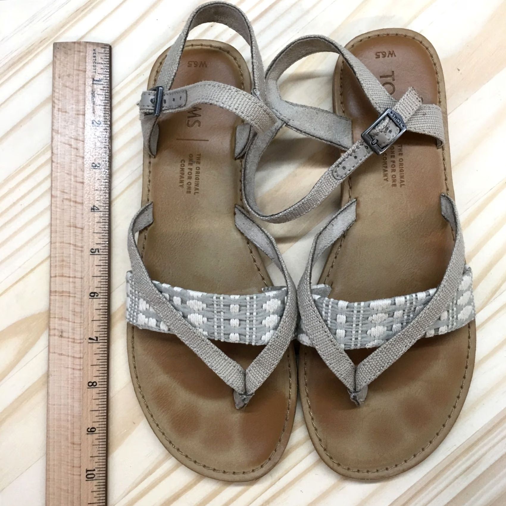 Toms TOMS Lexie Sandals Womens Slingback Flat Brown Fabric Casual Shoes Size US 7 / IT 37 - 5 Thumbnail