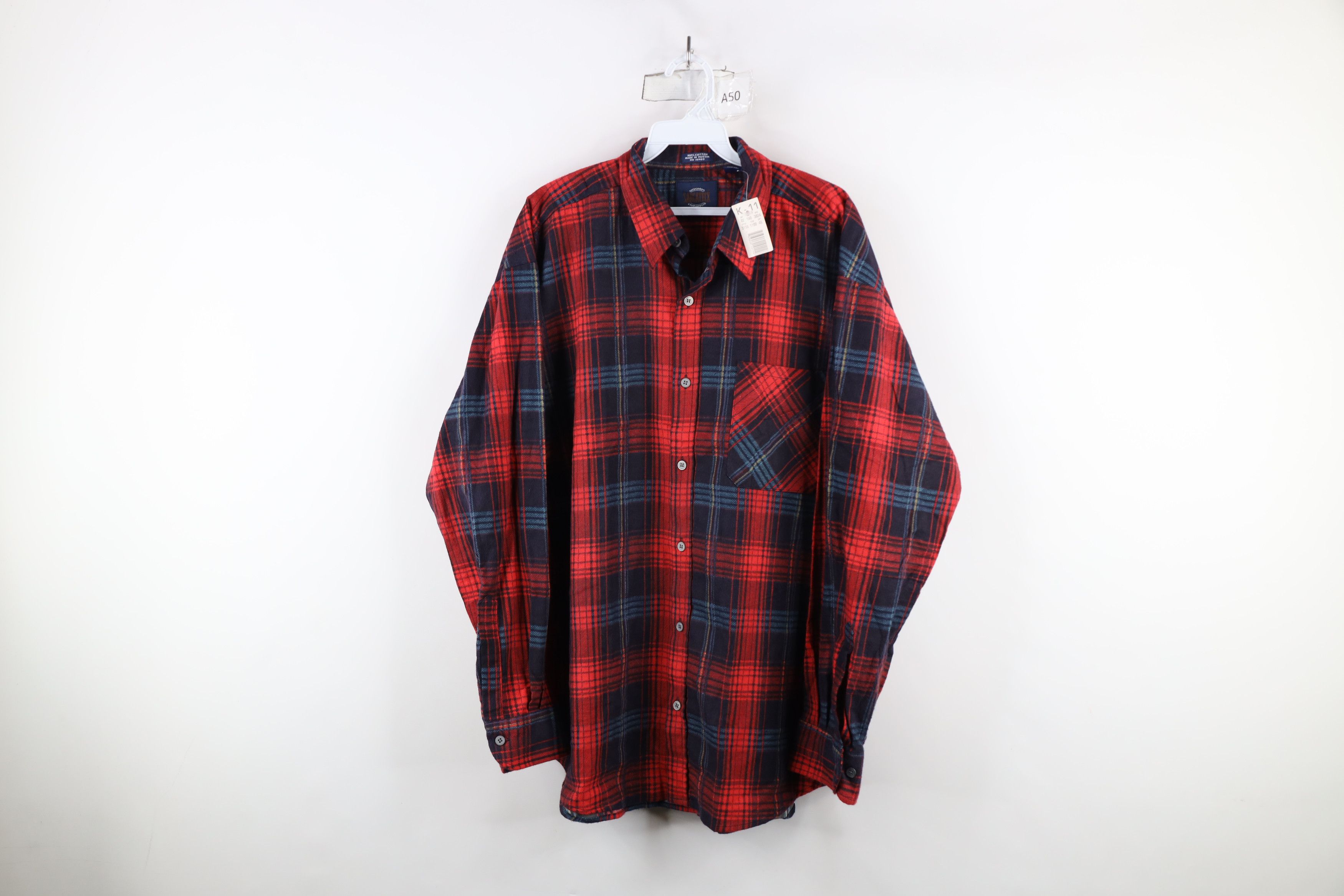 Vintage Deadstock Vintage 90s Streetwear Collared Button Shirt Plaid Size US L / EU 52-54 / 3 - 1 Thumbnail