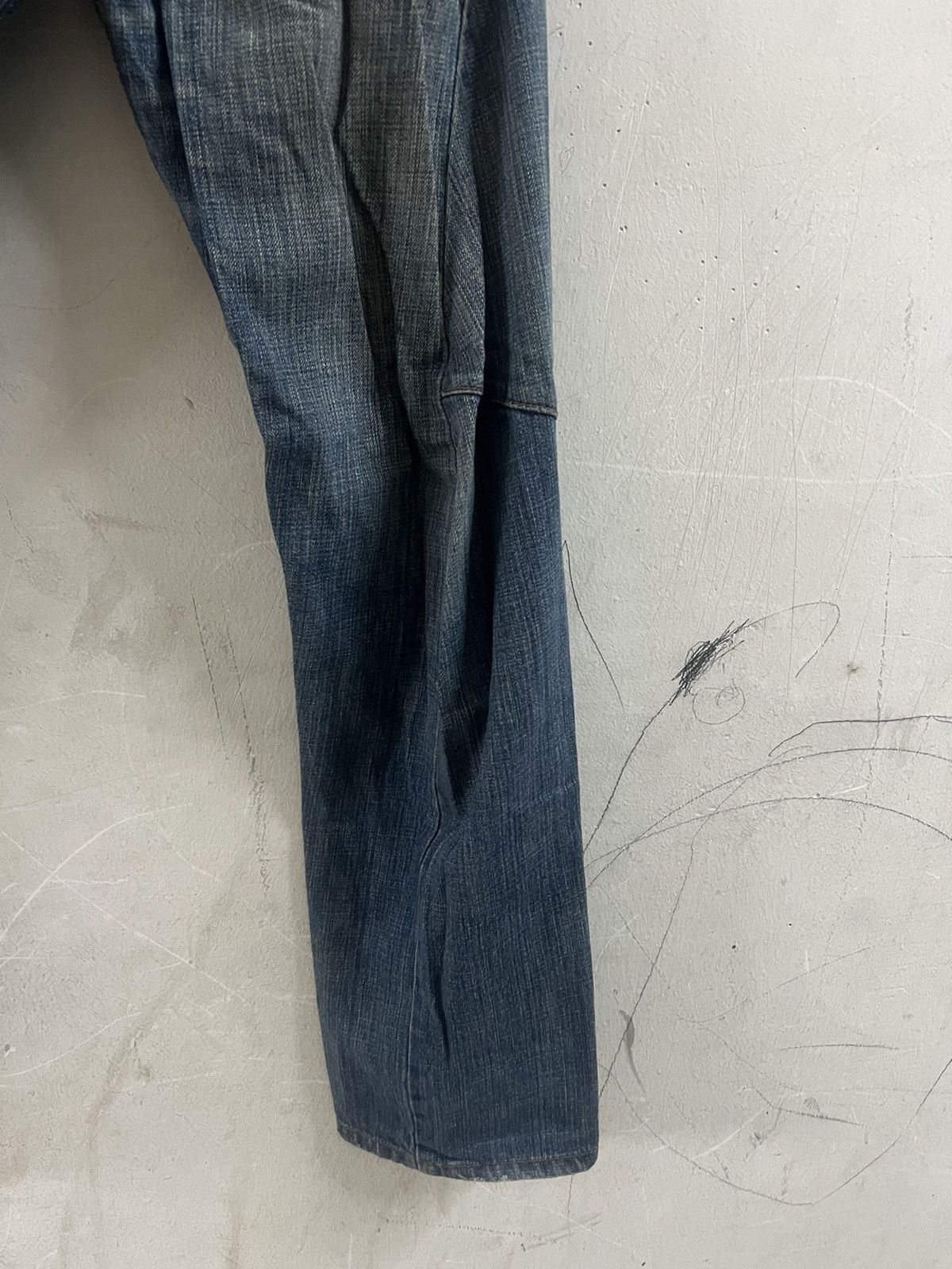 Hysteric Glamour DOUBLE WAIST🔥BREATHMINT TWIST DISTRESSED DENIM PANT Size US 30 / EU 46 - 4 Thumbnail