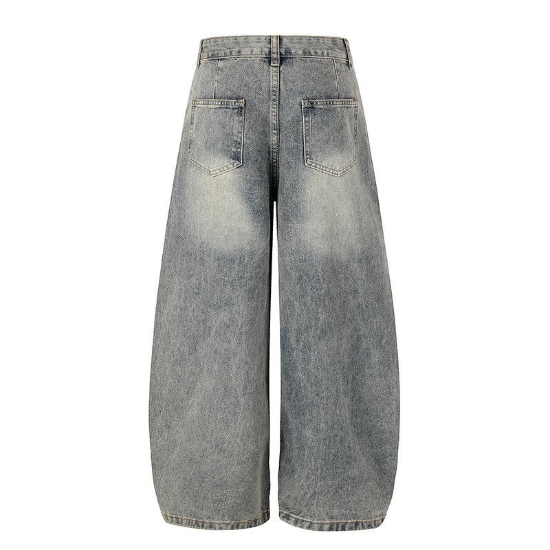 Vintage American Retro Loose-Fit Washed Casual Wide-Leg Jeans Size US 32 / EU 48 - 2 Thumbnail