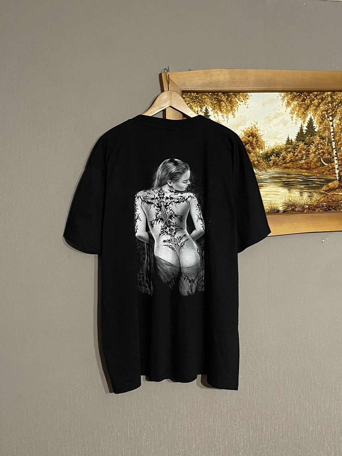 Vintage Pornstar Tribal All Over Print T-shirt Sexy Gothic Tattoo Size US XXL / EU 58 / 5 - 5 Thumbnail