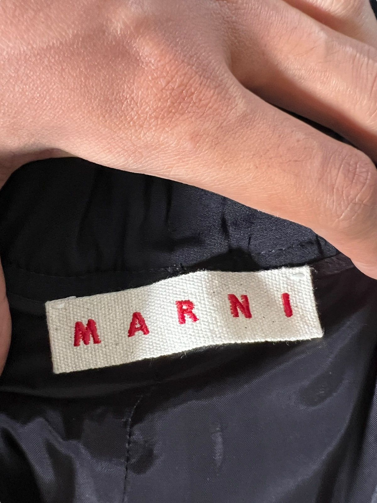 Marni Marni Satin Trimmed Crepe Wide Leg Pants Size 30" / US 8 / IT 44 - 11 Thumbnail