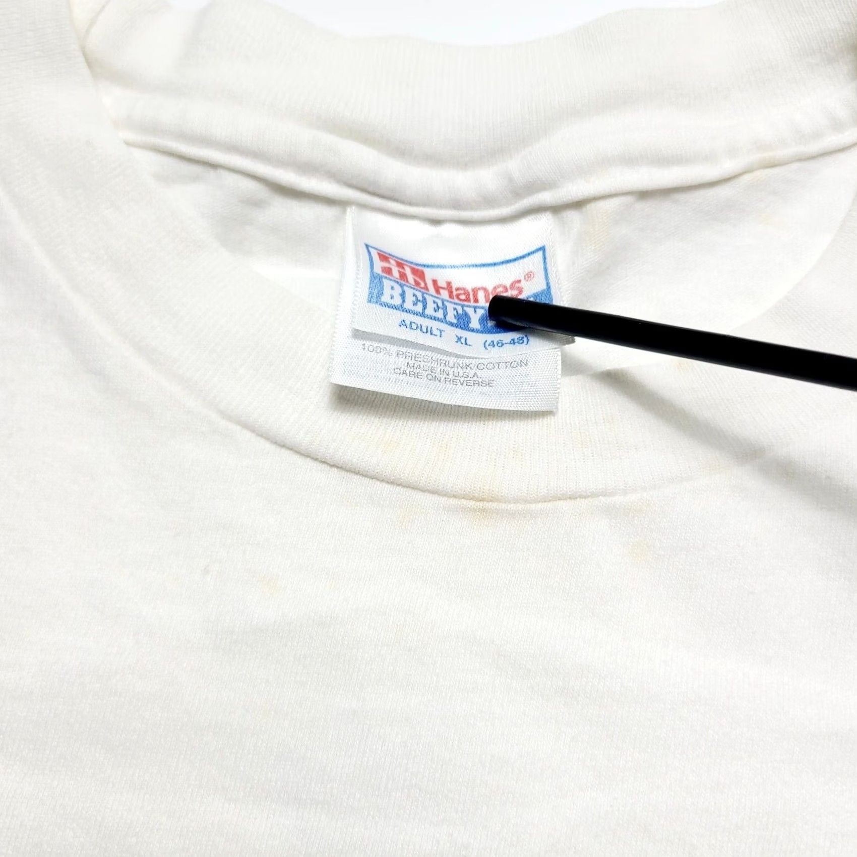 Hanes VINTAGE Dockers Khakis Promo T-Shirt Hanes Size XL White Crew Neck Short Sleeve Cotton Men United States USA Solid T-Shirt Mens Size US XL / EU 56 / 4 - 7 Thumbnail