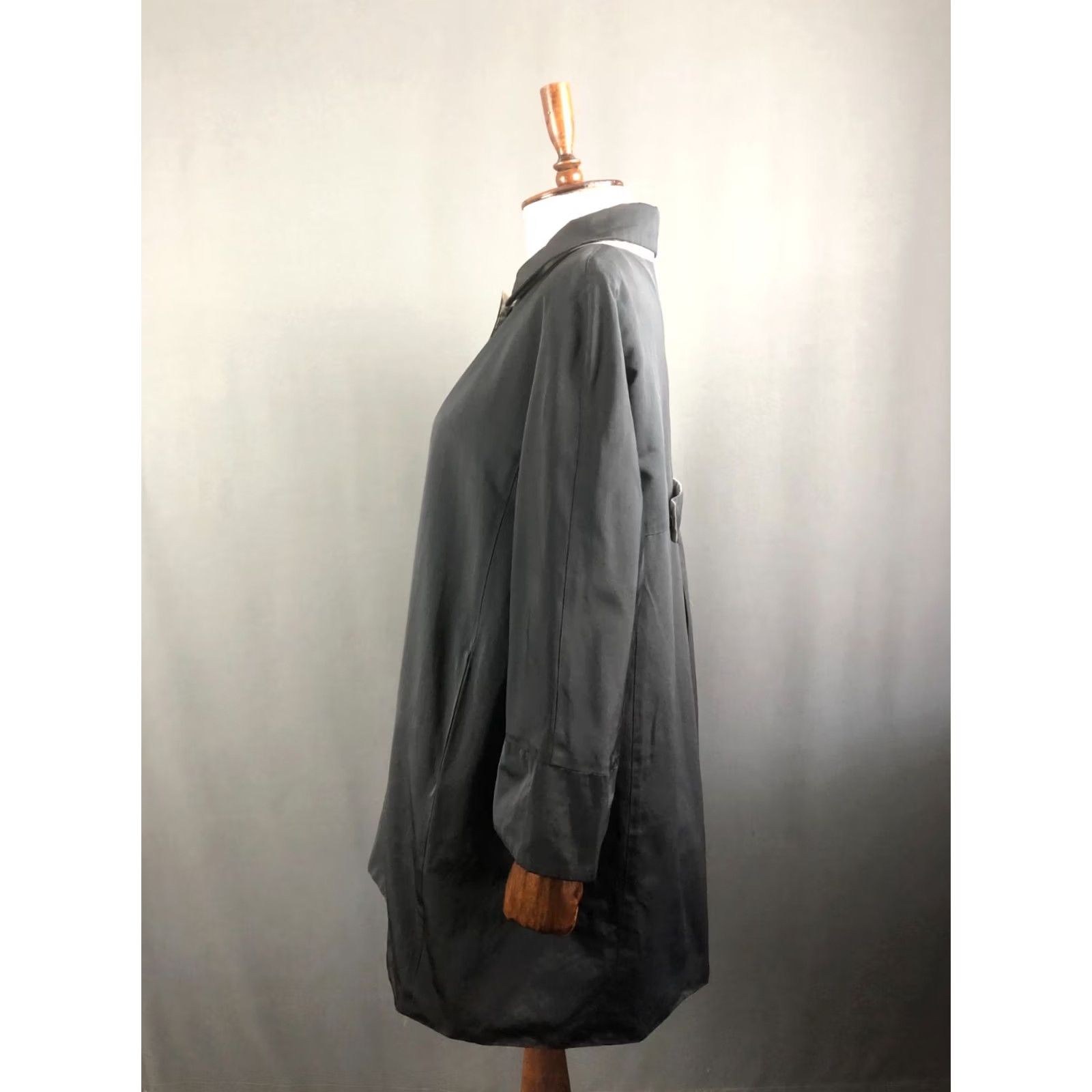 Max Mara 'S Max Mara Trench Coat Size 14 Black Snap Down Polyester Women Size XL / US 12-14 / IT 48-50 - 2 Thumbnail