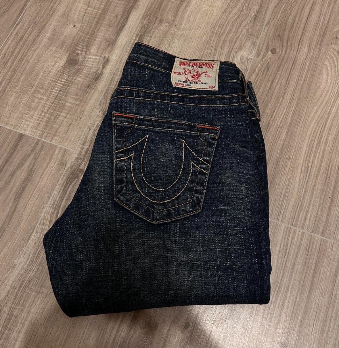 True Religion True Religion Low Rise Bootcut Jeans – Dark Wash Size 28" / US 6 / IT 42 - 2 Thumbnail