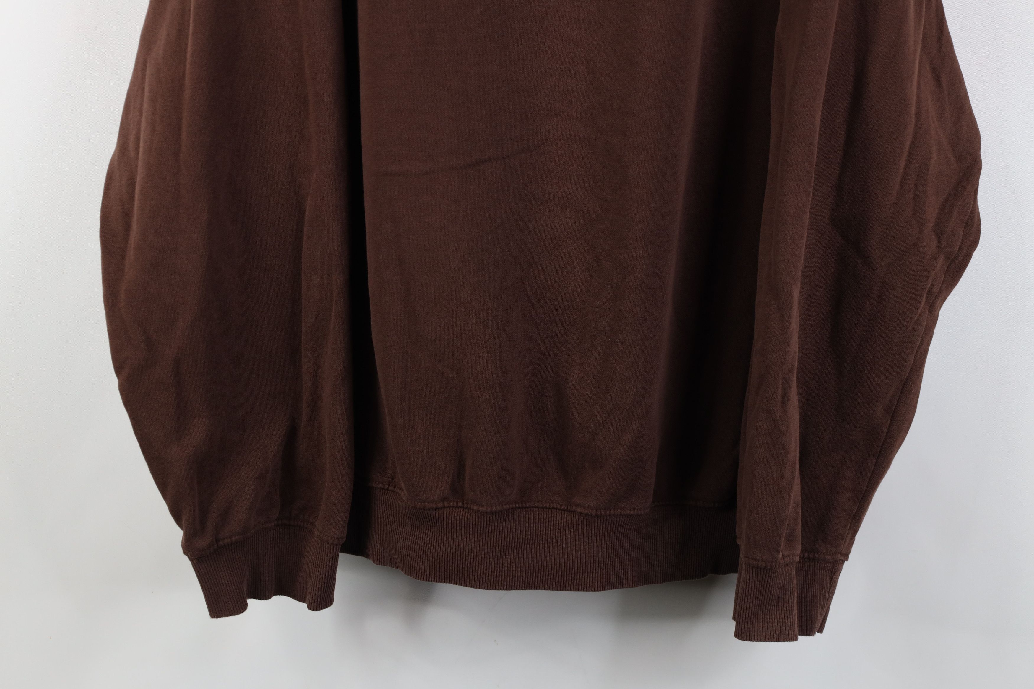 Vintage Vintage 90s Y2K Streetwear Blank Crewneck Sweatshirt Brown Size 3XL / US 20-22 - 3 Thumbnail