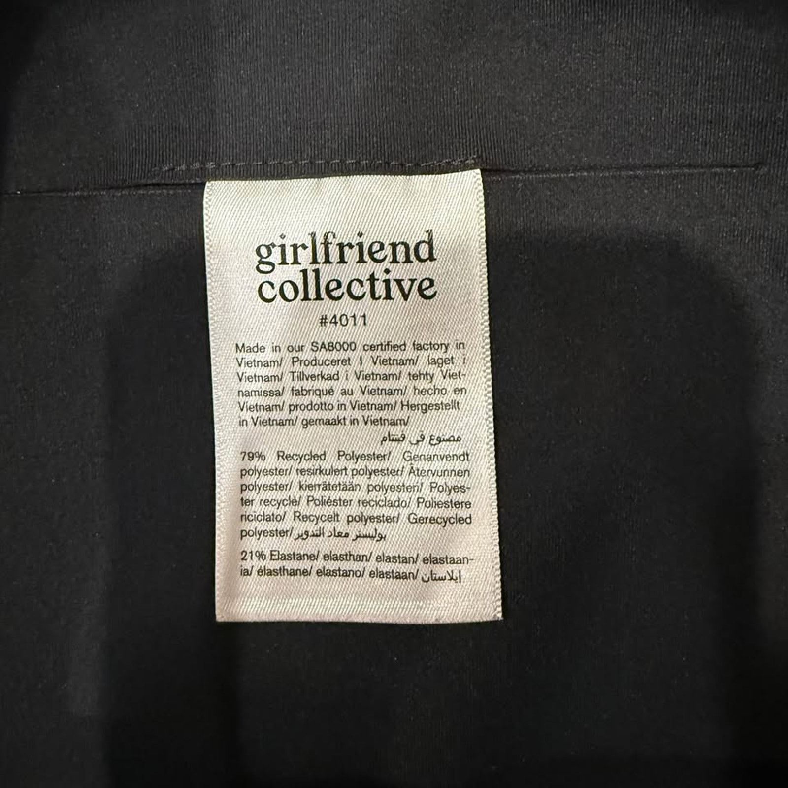 Girlfriend Collective Girlfriend Collective HighRise Bike Short Womens Small Black Size 28" / US 6 / IT 42 - 3 Thumbnail