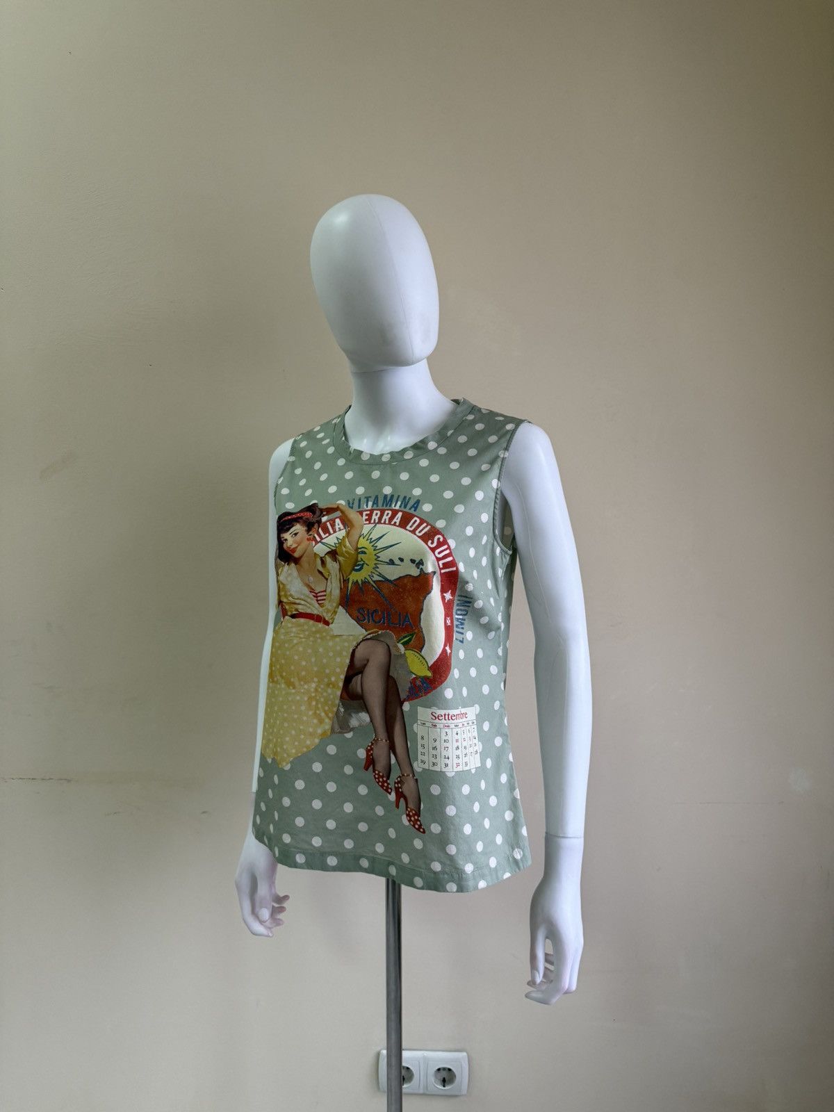 Dolce & Gabbana Women’s Dolce Gabbana Tank Top Pin Up Girl Size 40 Size S / US 4 / IT 40 - 4 Thumbnail
