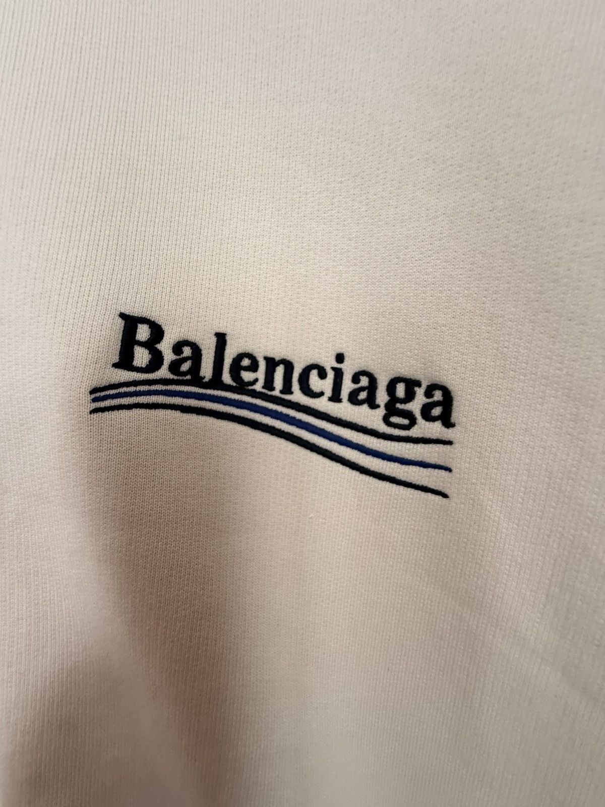 Balenciaga Balenciaga Political Campaign Embroidered Sweatshirt – Cream Size US XS / EU 42 / 0 - 4 Thumbnail