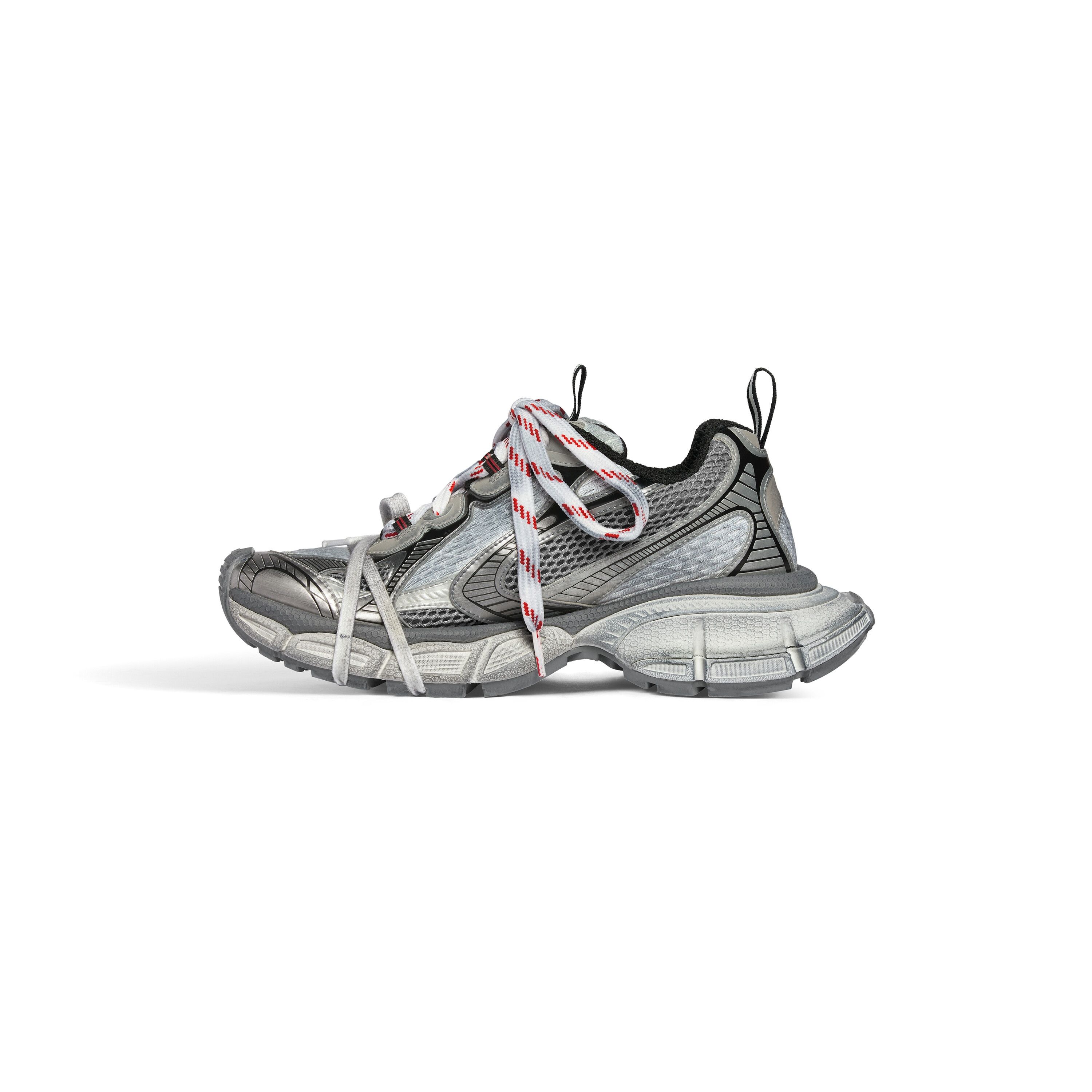 Balenciaga 3XL Women's Grey/White/Red Low Top Sneakers New