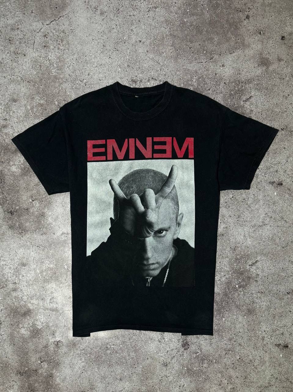 Band Tees × Eminem × Vintage Eminem Vintage Black Printed T-shirt streetwear Size US M / EU 48-50 / 2 - 1 Thumbnail