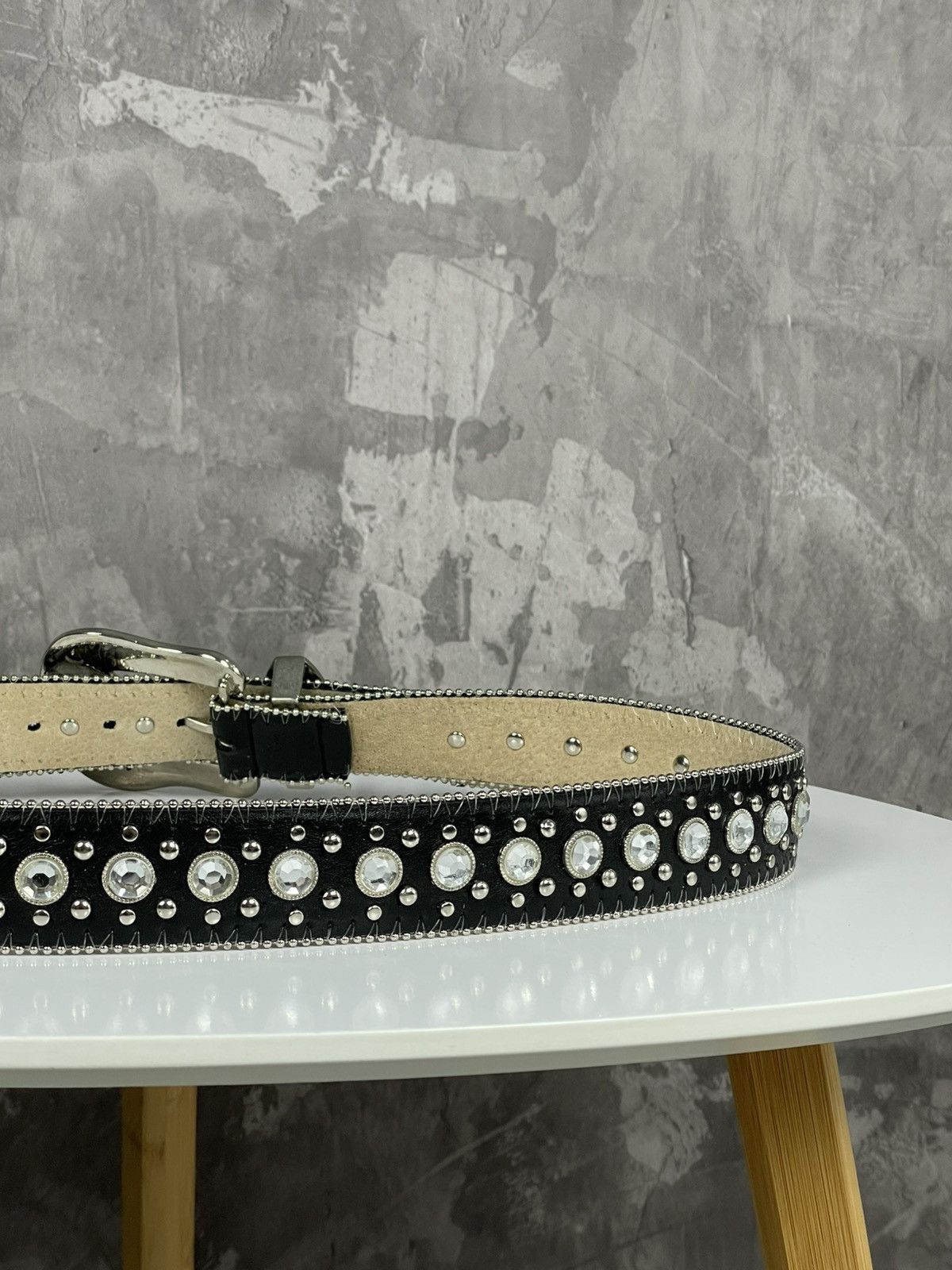 20471120 × Hysteric Glamour × Japanese Brand Y2K Crazy Rhinestones Glamour Bb Simons Style Belt Size ONE SIZE - 8 Thumbnail