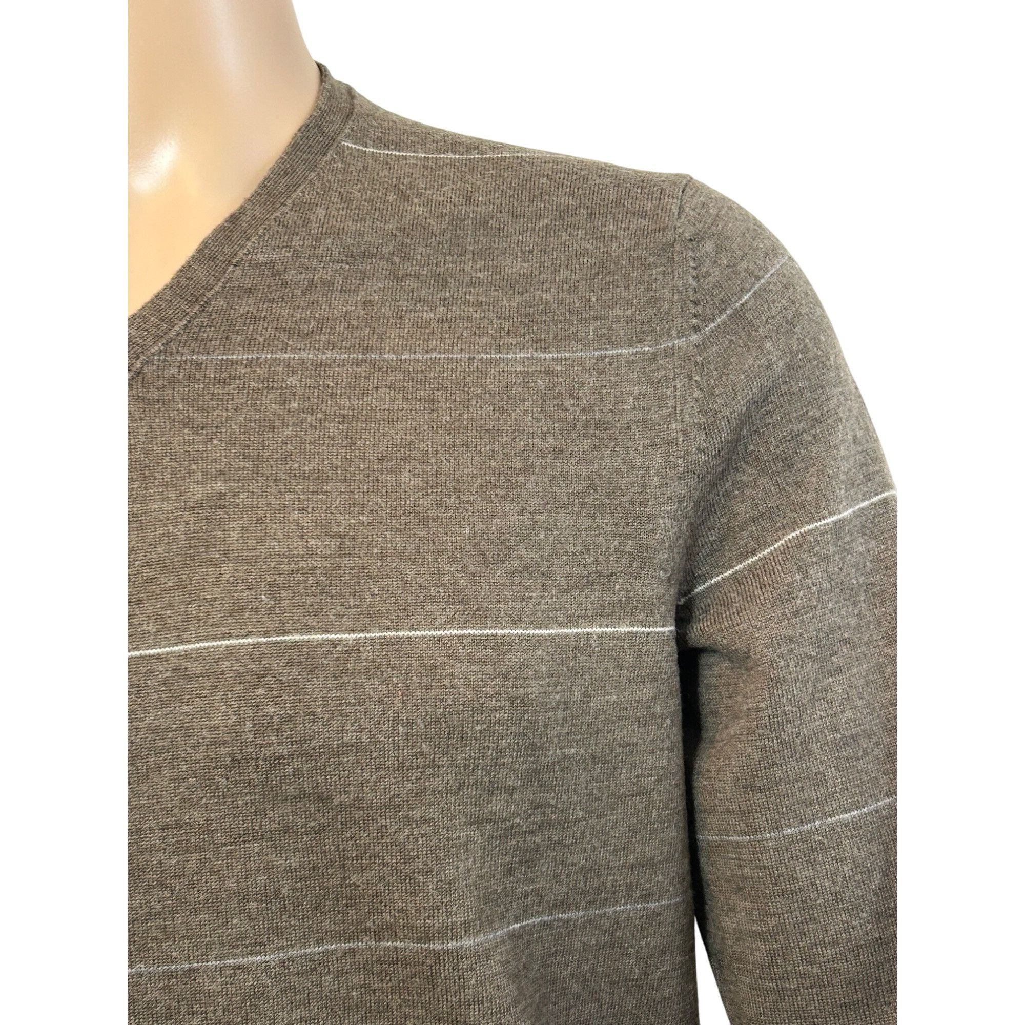 Banana Republic Banana Republic Men’s Sweater M Brown Blue/Grey White Thin S Size US M / EU 48-50 / 2 - 9 Thumbnail