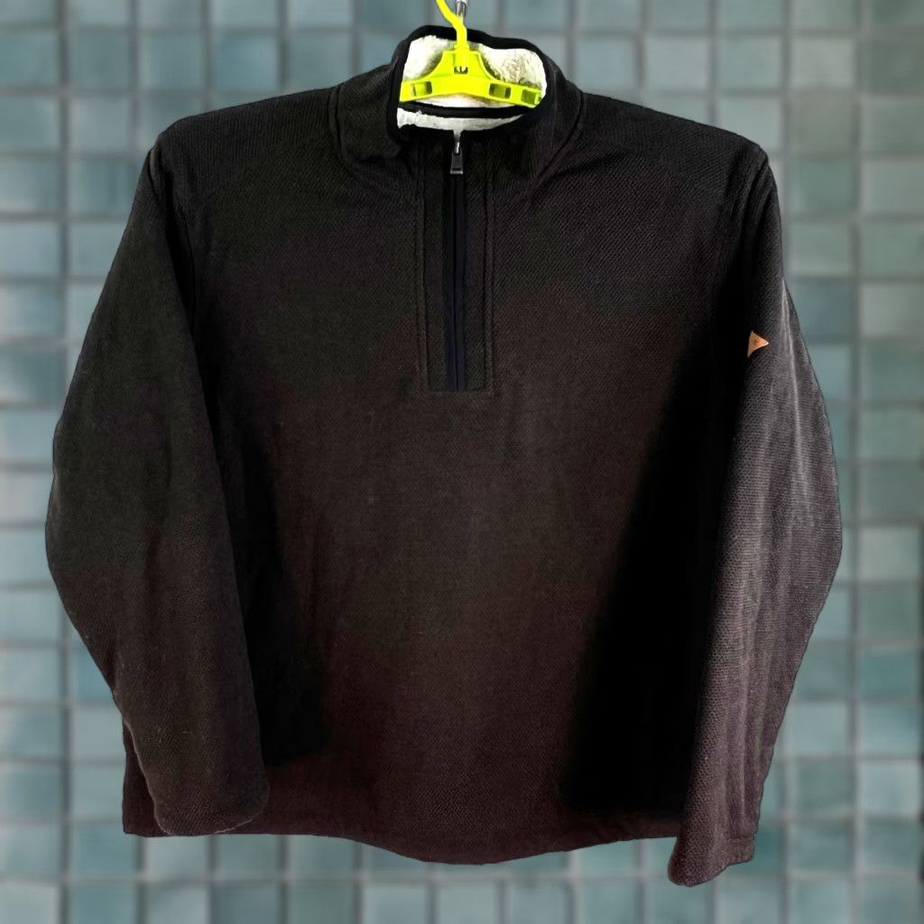 Orvis Orvis 1/4 Zip Pullover Sherpa Lined Sweatshirt Mens 2XL Brown Knit Polyester Logo Zipper Fisherman Running/Outdoor Theme Size US XXL / EU 58 / 5 - 1 Thumbnail