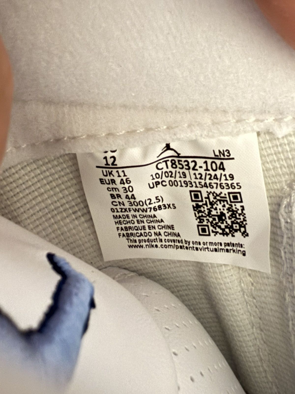 Jordan Brand Air Jordan 3 Retro UNC White Valor Blue Tech Grey Size 12 Size US 12 / EU 45 - 9 Thumbnail