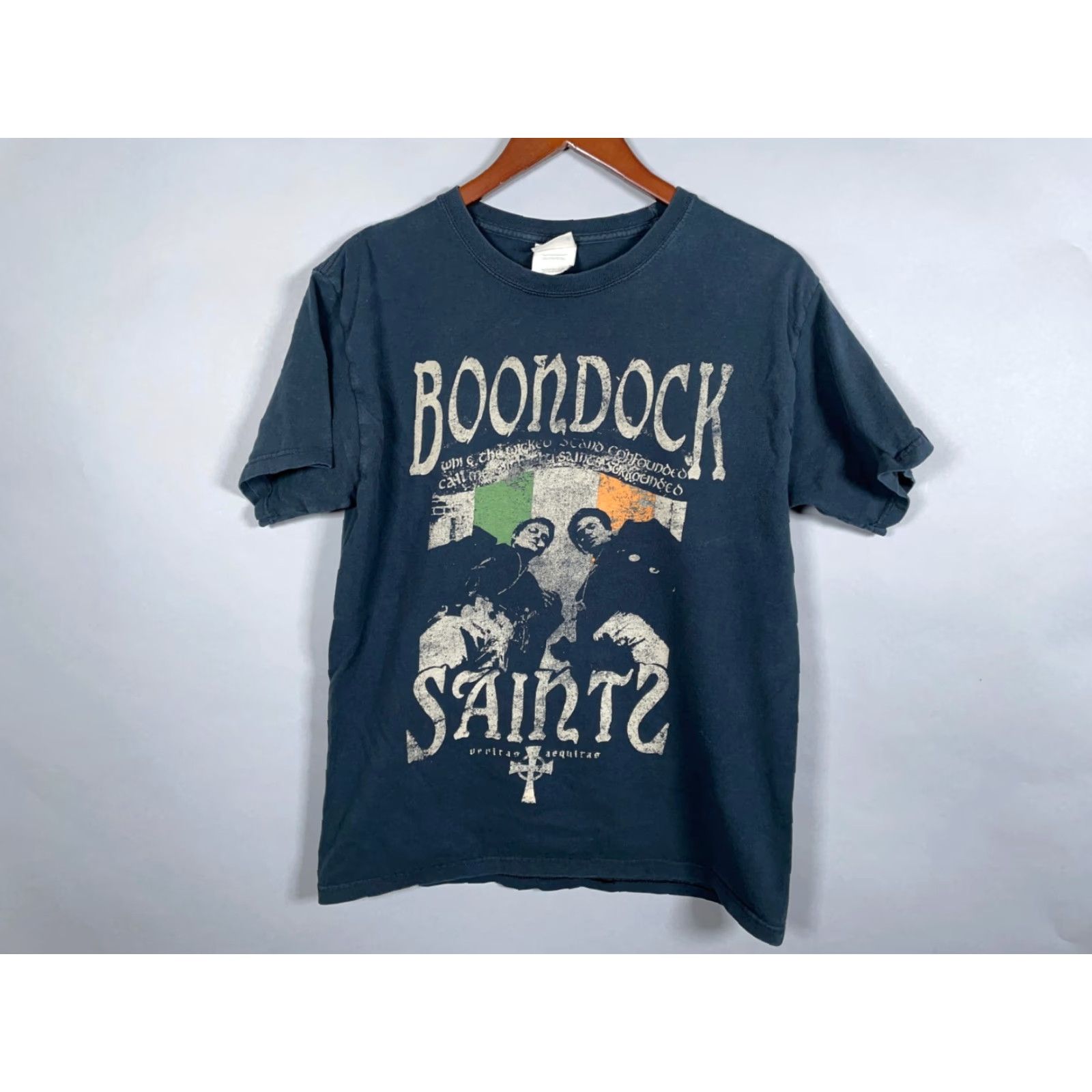 Hanes VINTAGE Boondock Saints T-Shirt Hanes Heavyweight Black Adult Medium Graphic Print Movie 2000s Mens Size US M / EU 48-50 / 2 - 2 Thumbnail
