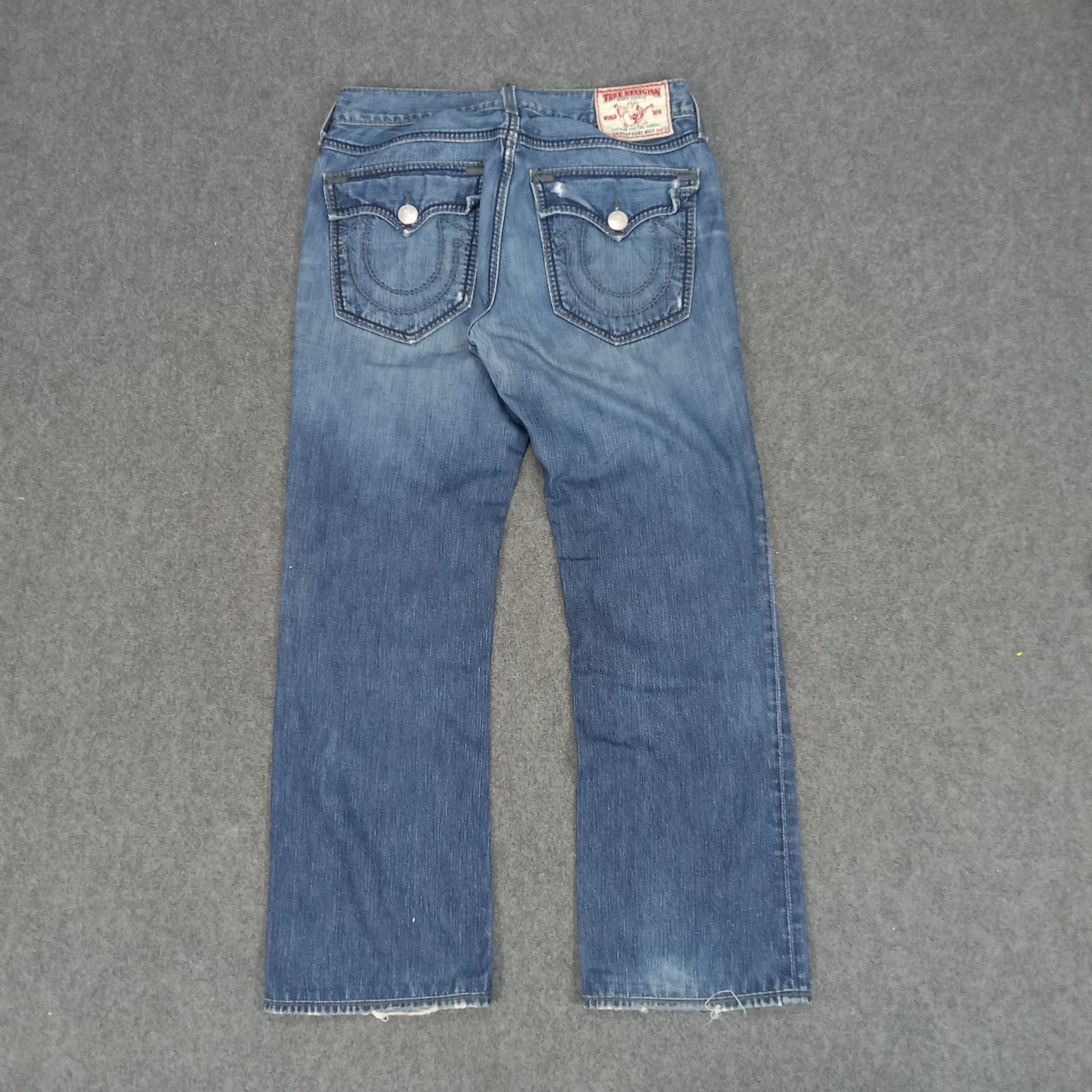 True Religion × Vintage True Religion American Brand Distressed Denim Jeans Size US 35 - 1 Thumbnail