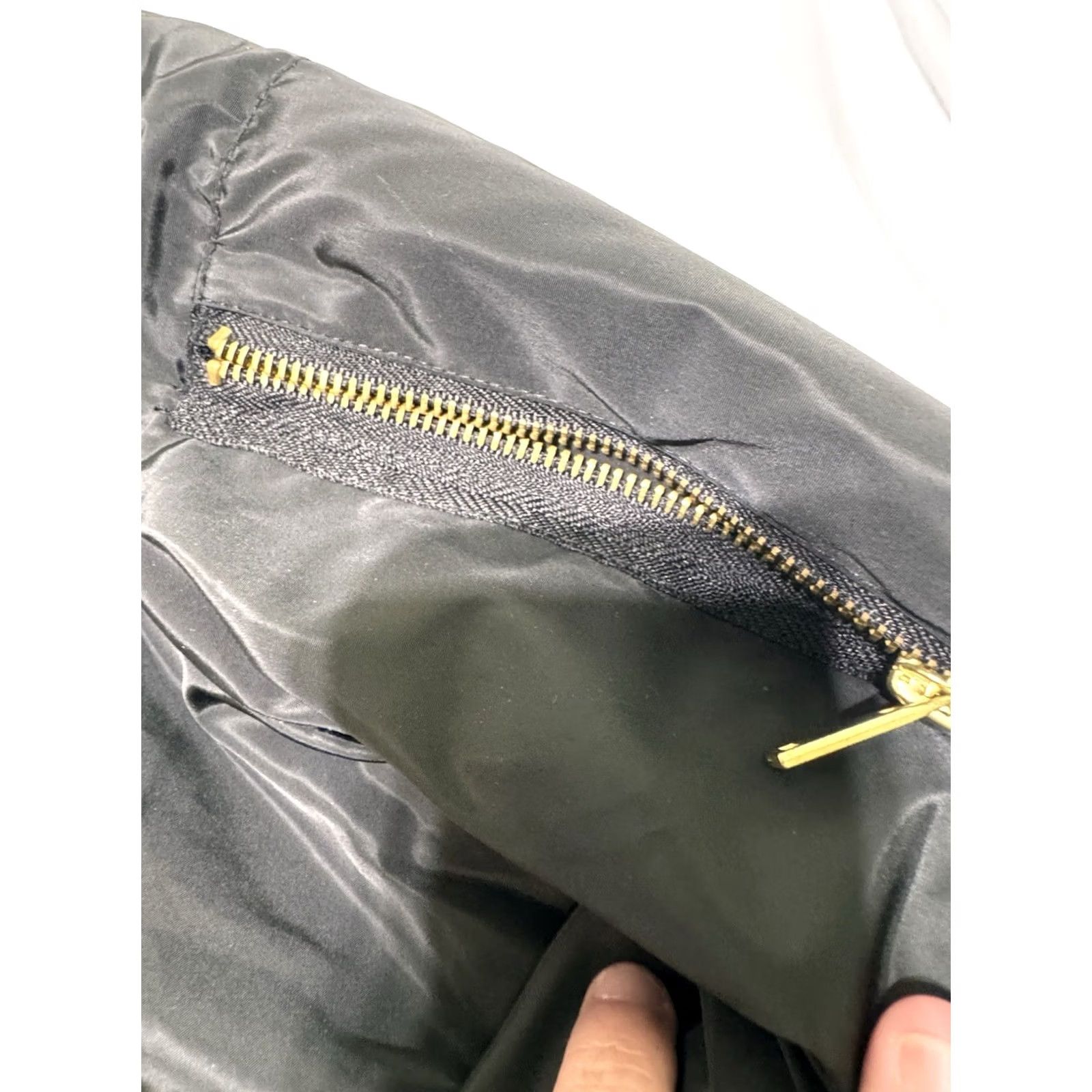 Vintage MAREZZI COUTURE Jacket XL Black Bomber Style Gold Full Zip Orange Interi Size XL / US 12-14 / IT 48-50 - 6 Thumbnail