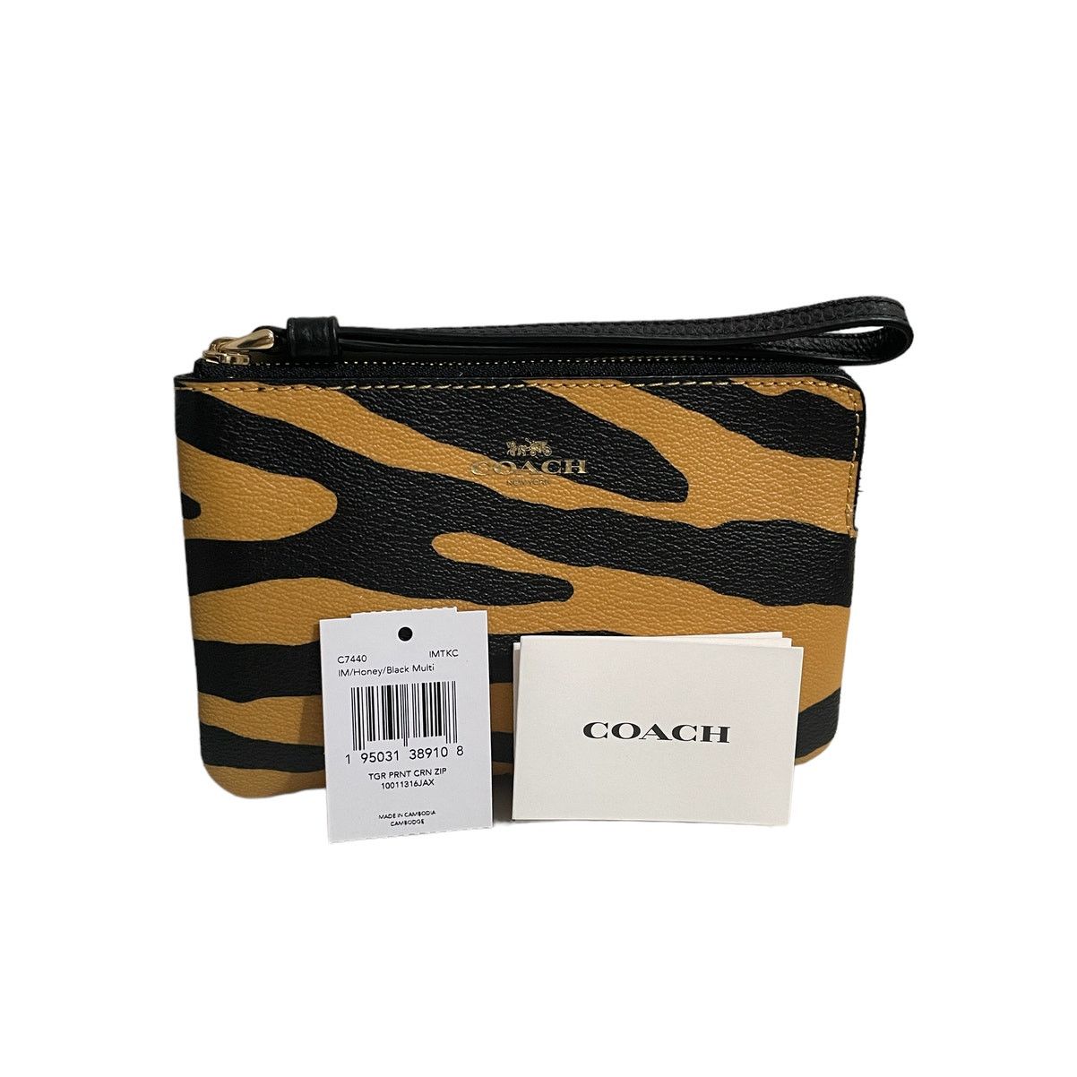 Coach Coach Corner Zip Wristlet With Tiger Print New Size ONE SIZE - 6 Thumbnail