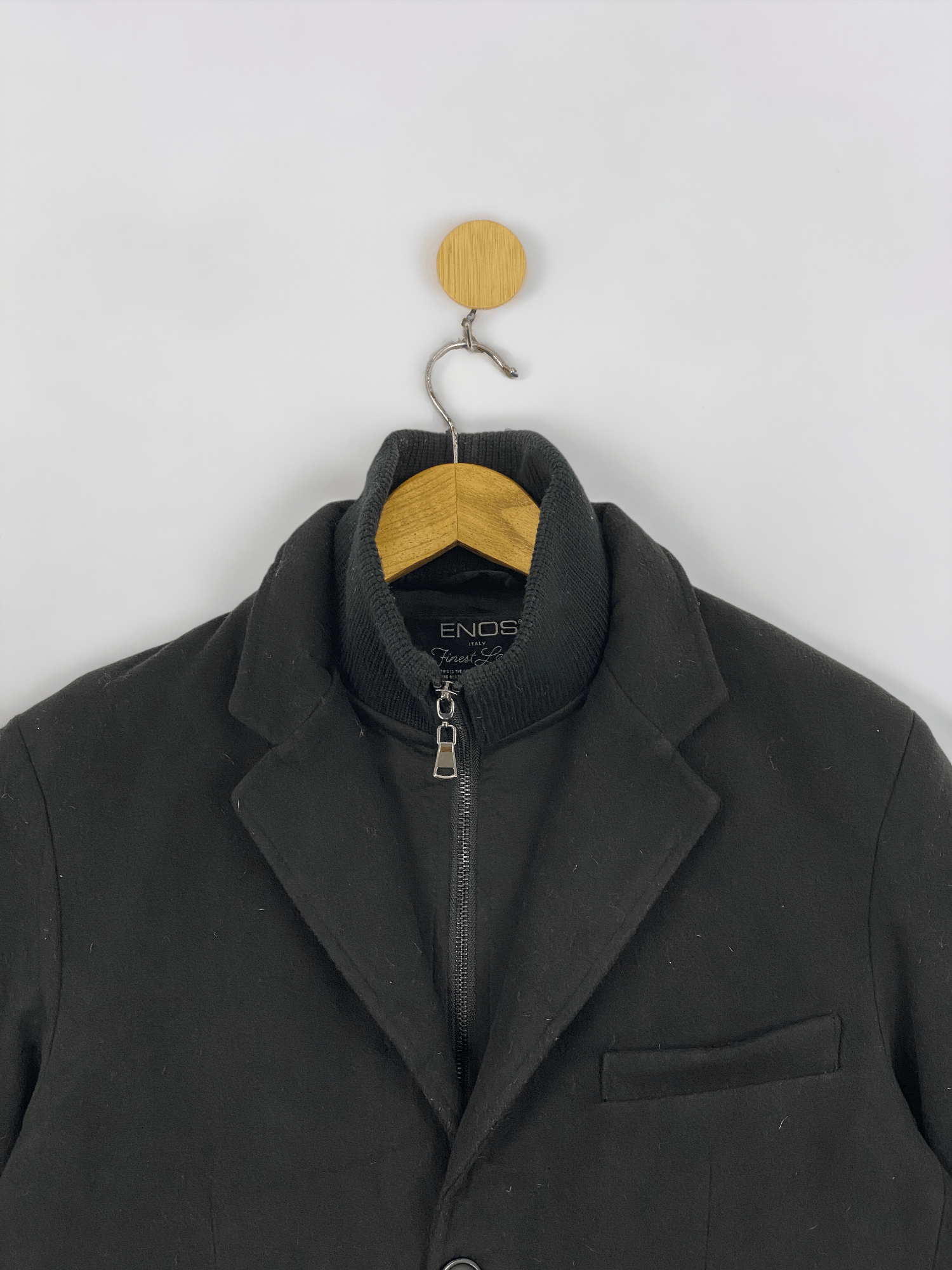 If Six Was Nine Vintage Enos Italy Heavy Coat Zipper Up Long Jacket JA0063 Size US L / EU 52-54 / 3 - 2 Thumbnail